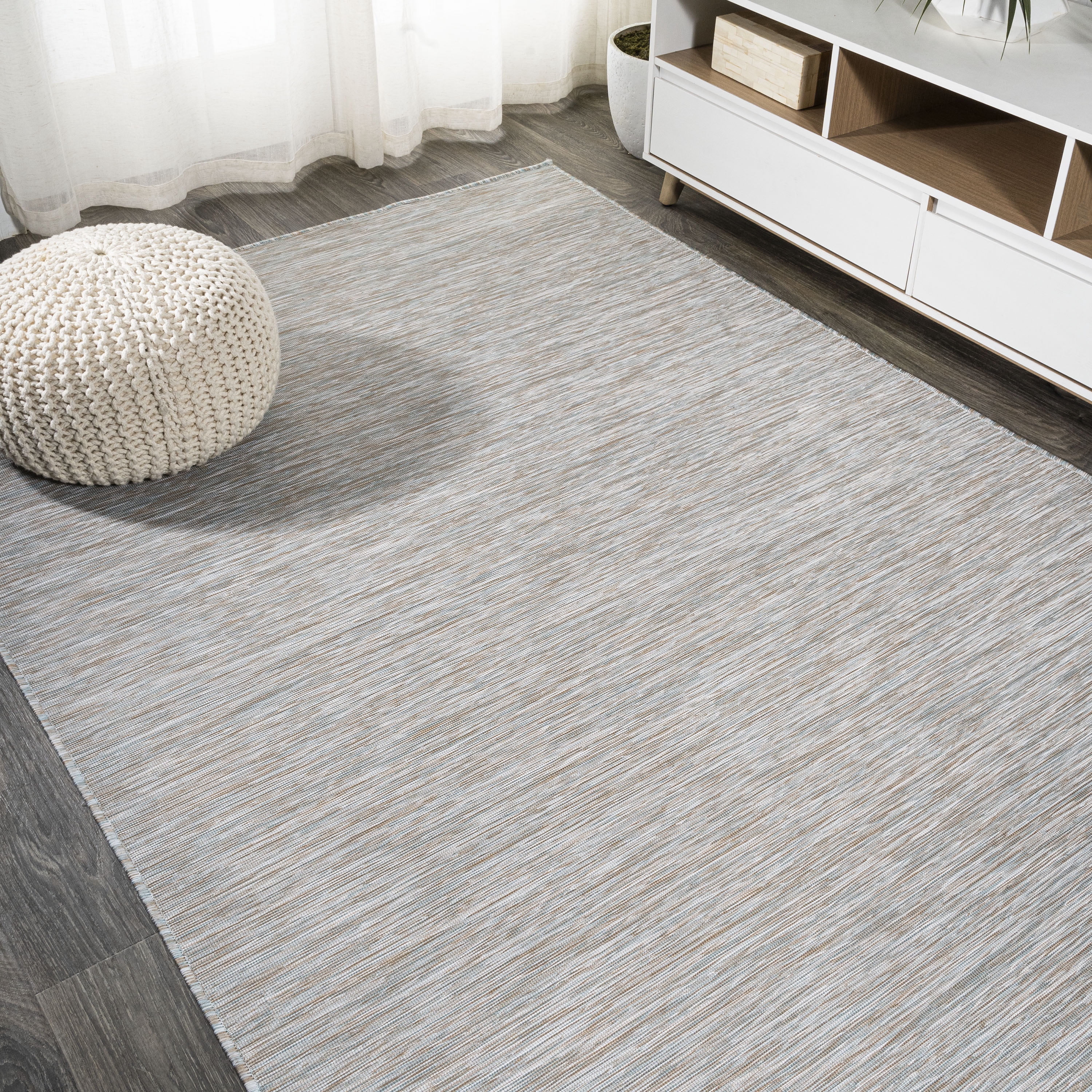JONATHAN Y Tuscan Sun Ethan Flatweave Area Rug (Gray, 8 ft x 10 ft) odtby