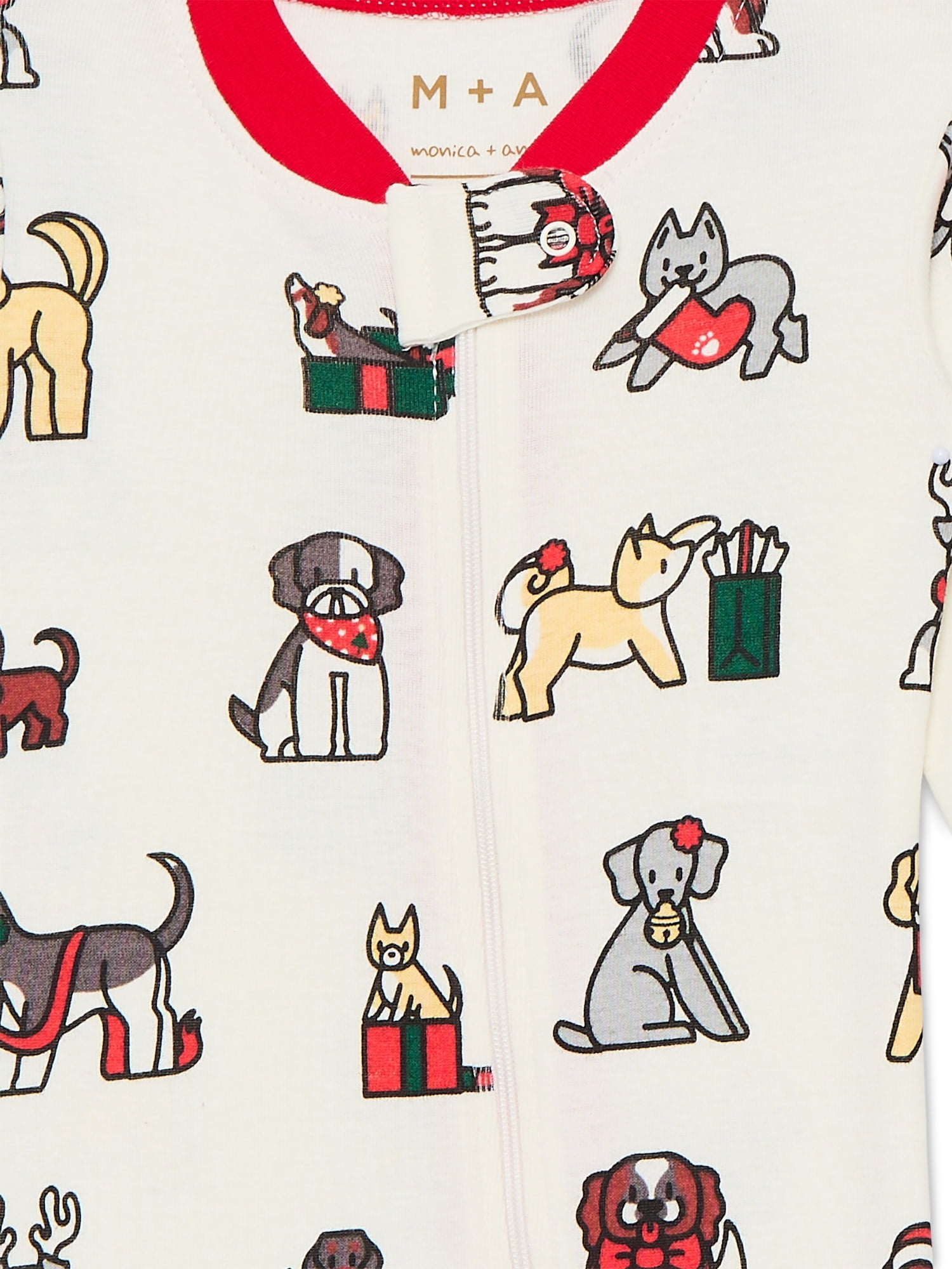 Monica + Andy Baby Christmas Organic Cotton Pajamas and Bib Set (Holiday Print, 0M-24M) wto1w