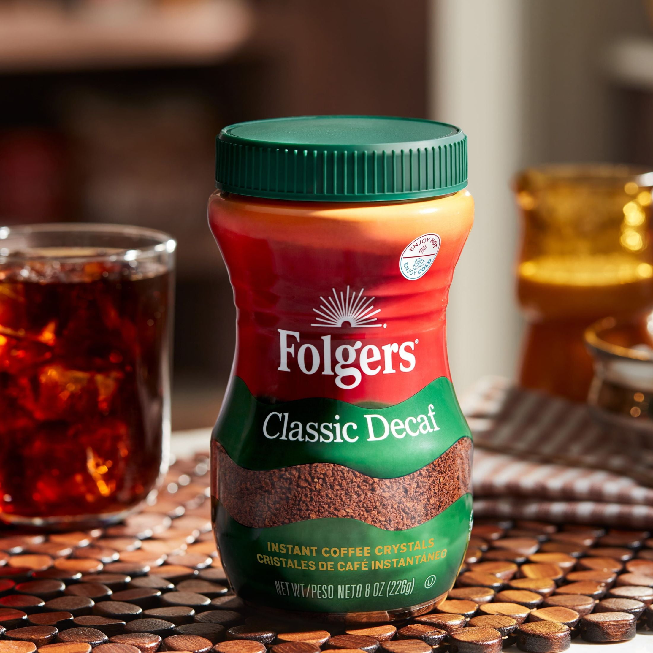 Folgers Classic Decaf Instant Coffee, Smooth Medium Roast (8 oz) iq677 - Image 6