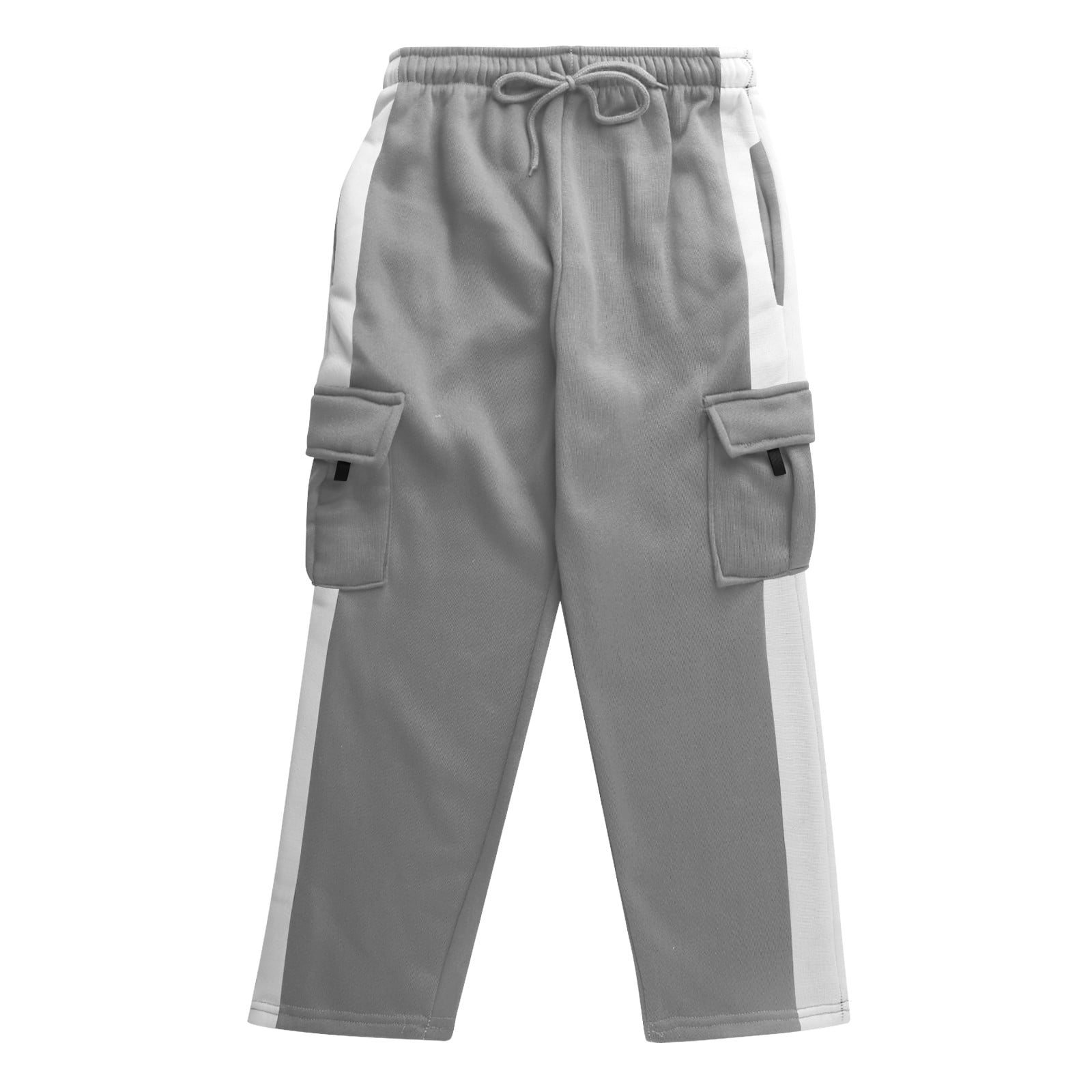 Piuwrlz Boys Jogger Sweatpants Relaxed Fit Cargo Pants (Gray, Size 9) hr00p