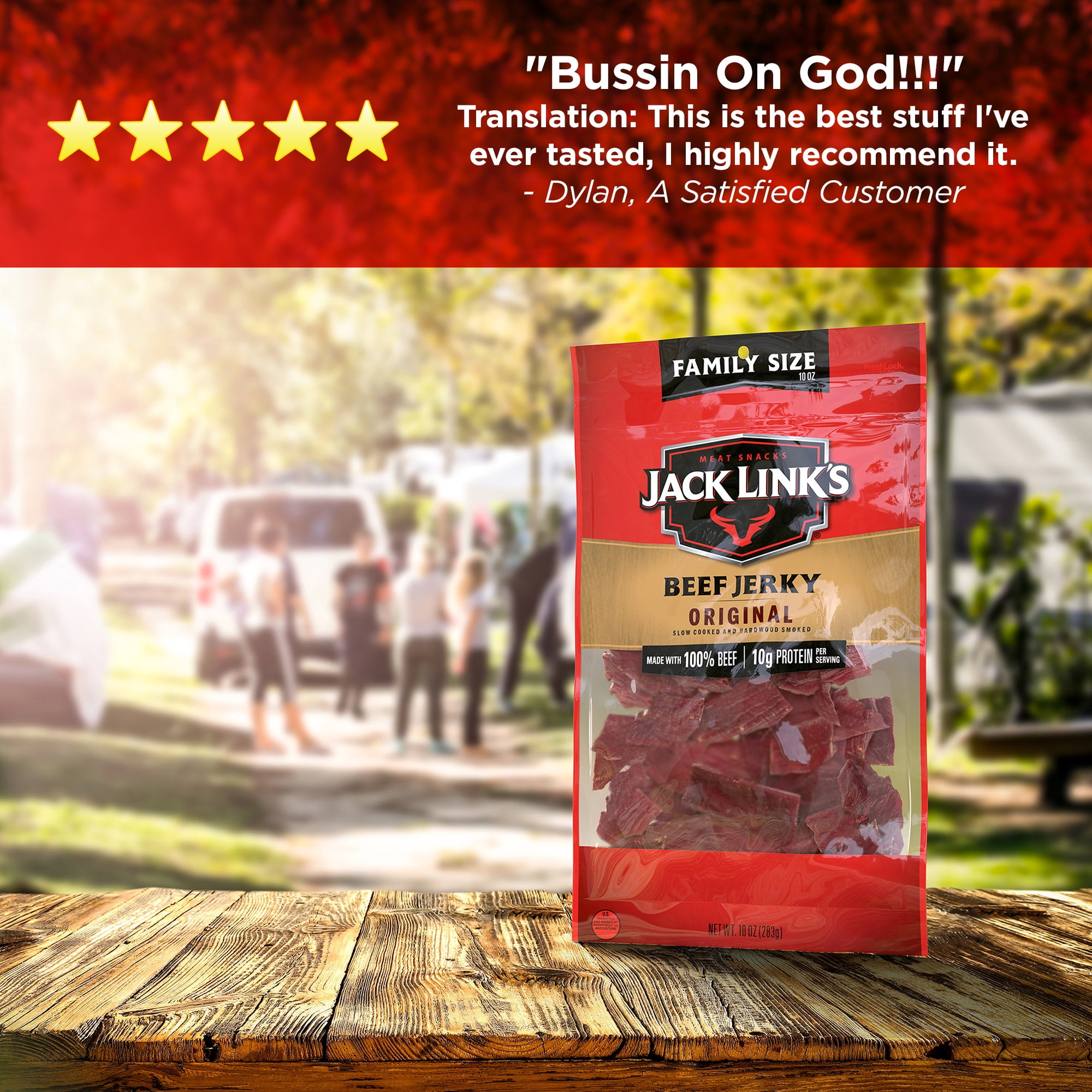 Jack Link’s Original Beef Jerky, High Protein Savory Snack (10 oz) ty74f