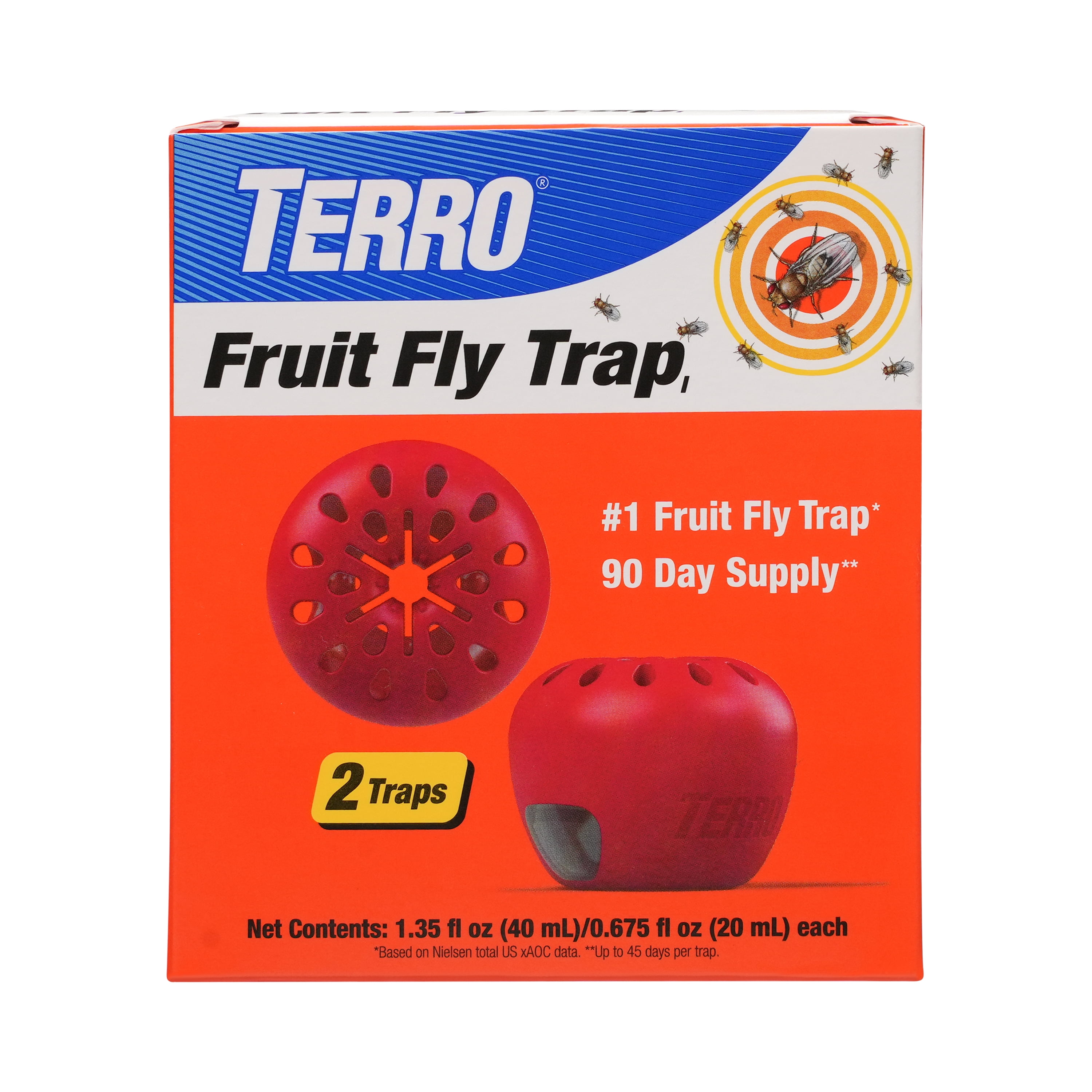 TERRO Fruit Fly Trap, Indoor Pest Control for Kitchen and Home (6 Pack) yp9gn
