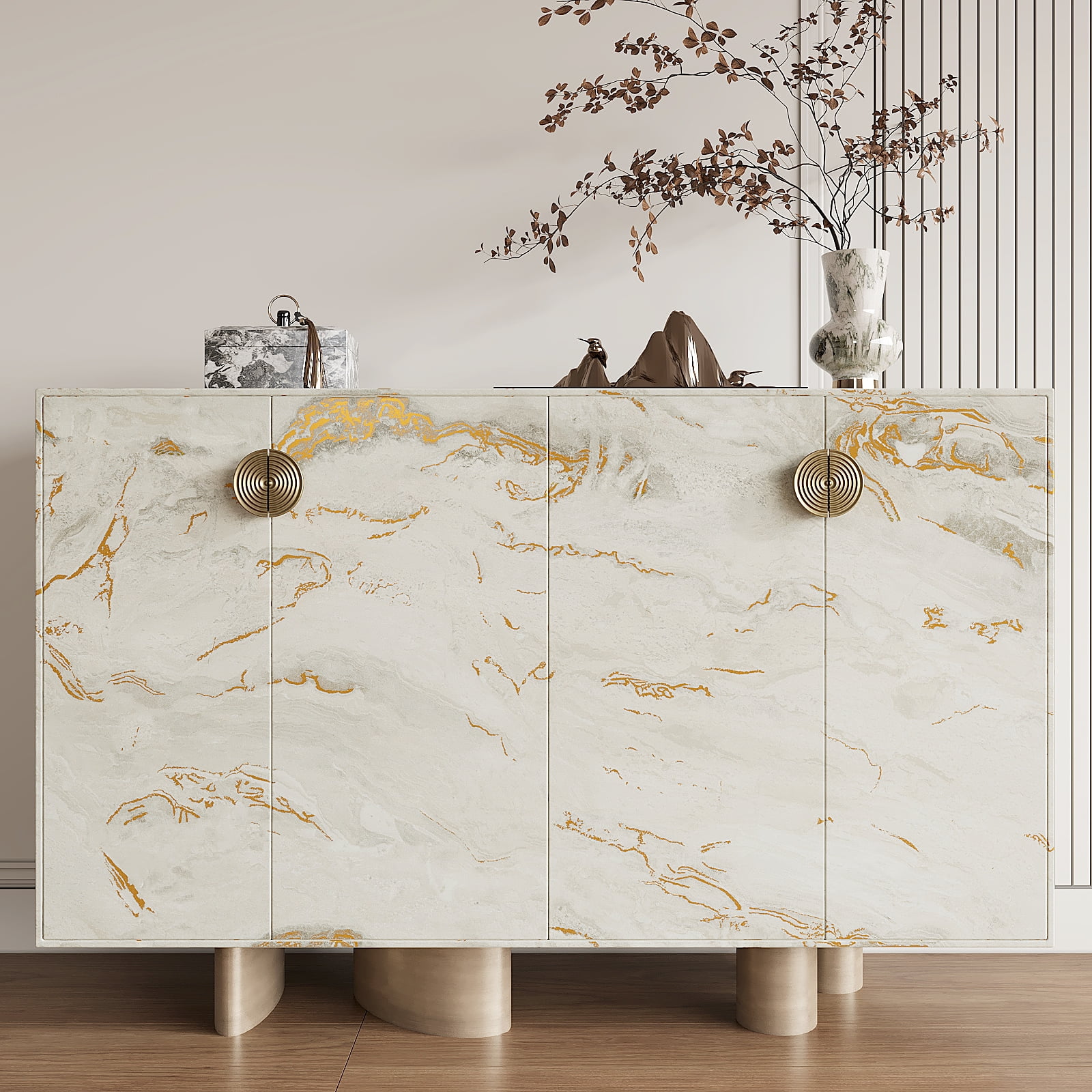 VEELIKE Marble Peel and Stick Countertop Contact Paper, Waterproof Vinyl Film for Kitchen and Bathroom (Beige, 15.7 in x 118 in) wgqeu