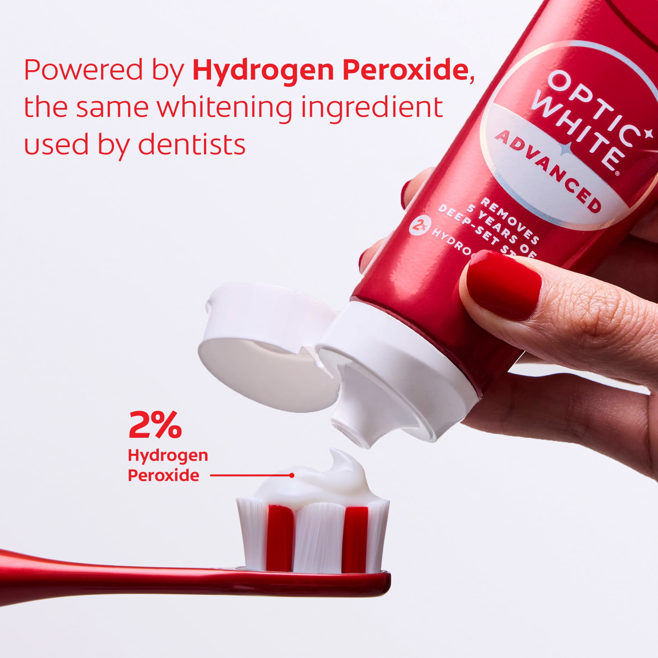 Colgate Optic White Advanced Teeth Whitening Toothpaste, Enamel-Safe Formula (Icy Fresh, 3.2 oz) s5pi5