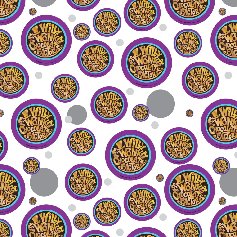 Graphics and More Willy Wonka and the Chocolate Factory Logo Premium Gift Wrap (30 in x 72 in) ogoeb