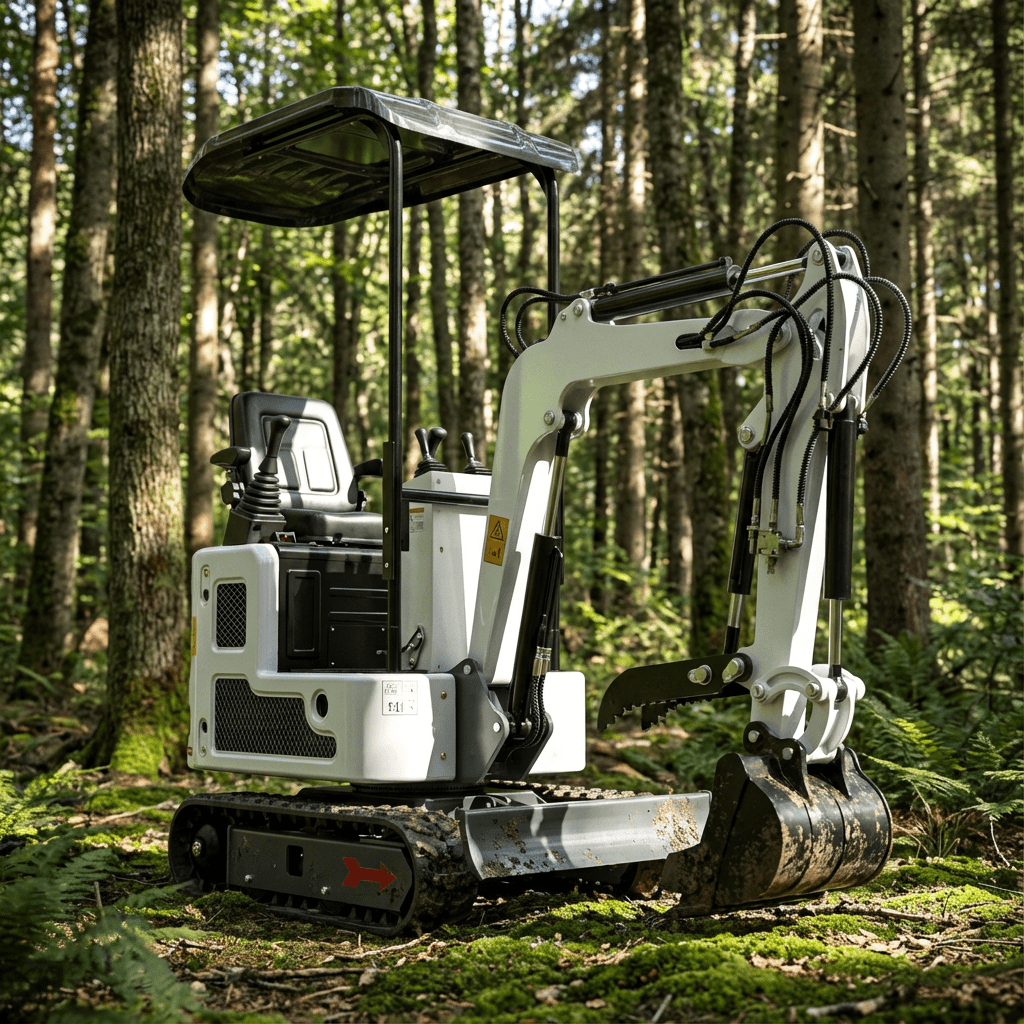 MachPro 1.2 Ton Mini Excavator with B&S Gasoline Engine and Toothless Bucket (88.82 x 36.1 x 87.2 in) 0morh