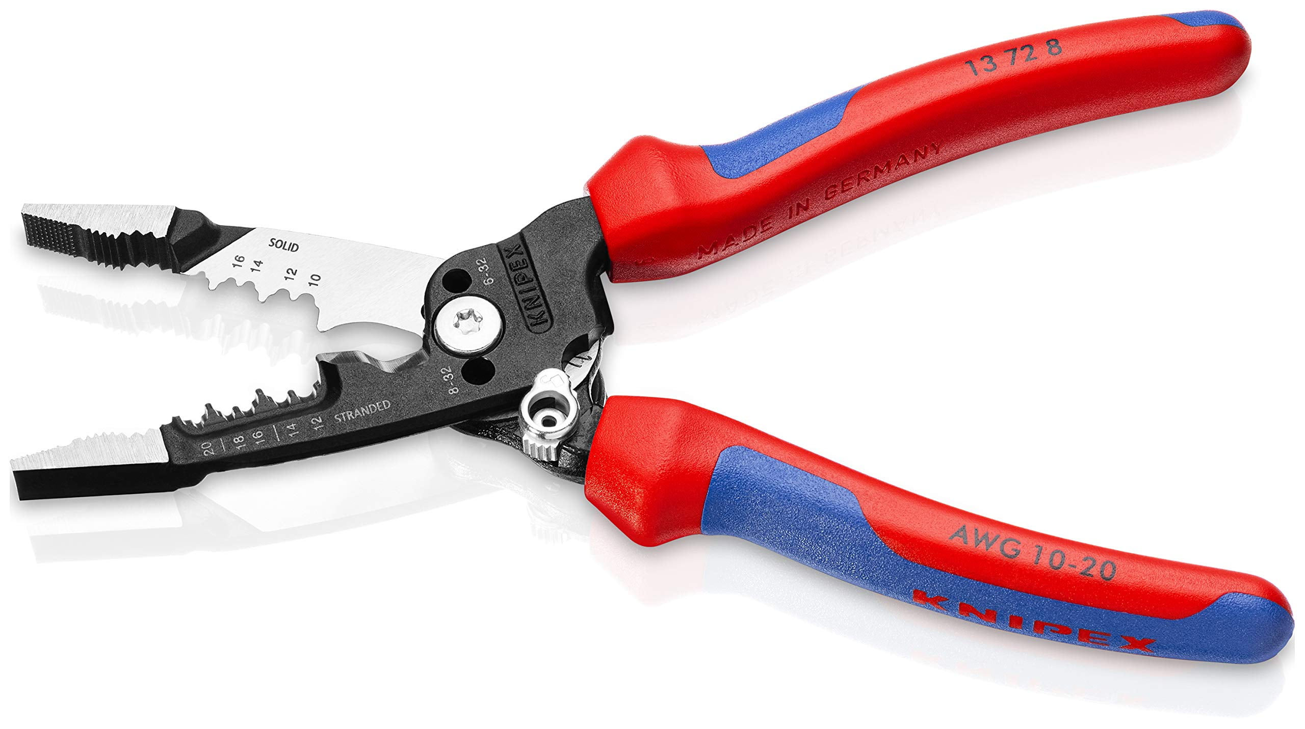 Knipex Tools Forged Wire Stripper, Heavy-Duty Electrical Cutting and Stripping Tool (8 in) 0f67b