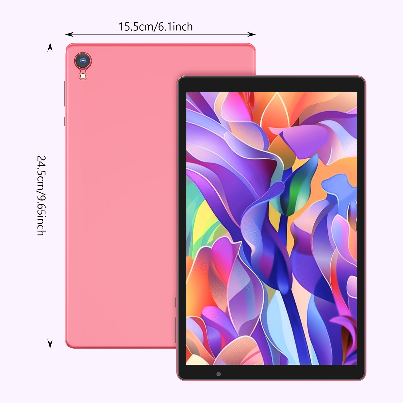Tedupee 10 in Android 14 Tablet Quad Core Processor 4GB RAM 32GB ROM IPS HD Display (Pink, 10 in) m7n7m
