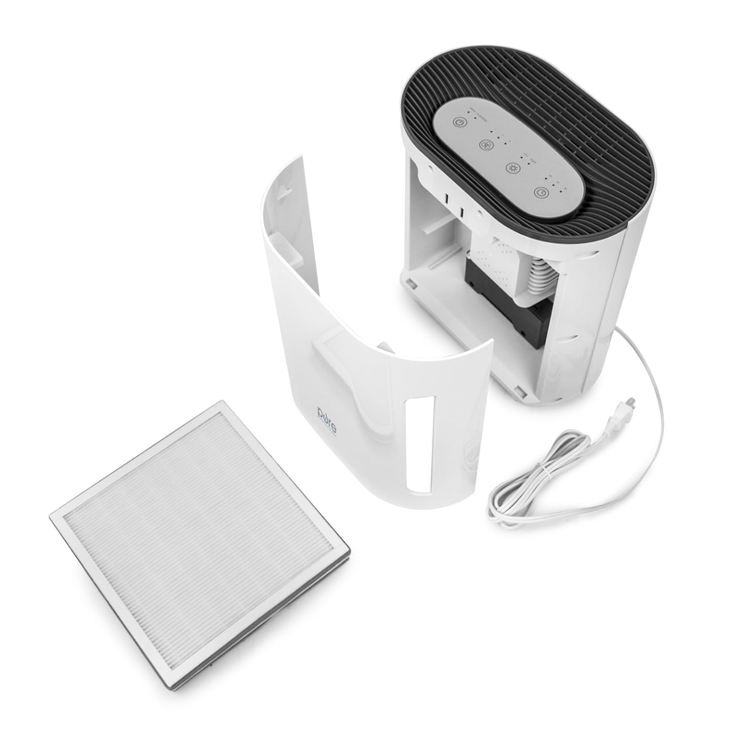 Pure Enrichment HEPA Air Purifier with UV-C Light Sanitizer (White, 200 sq ft) cyudw
