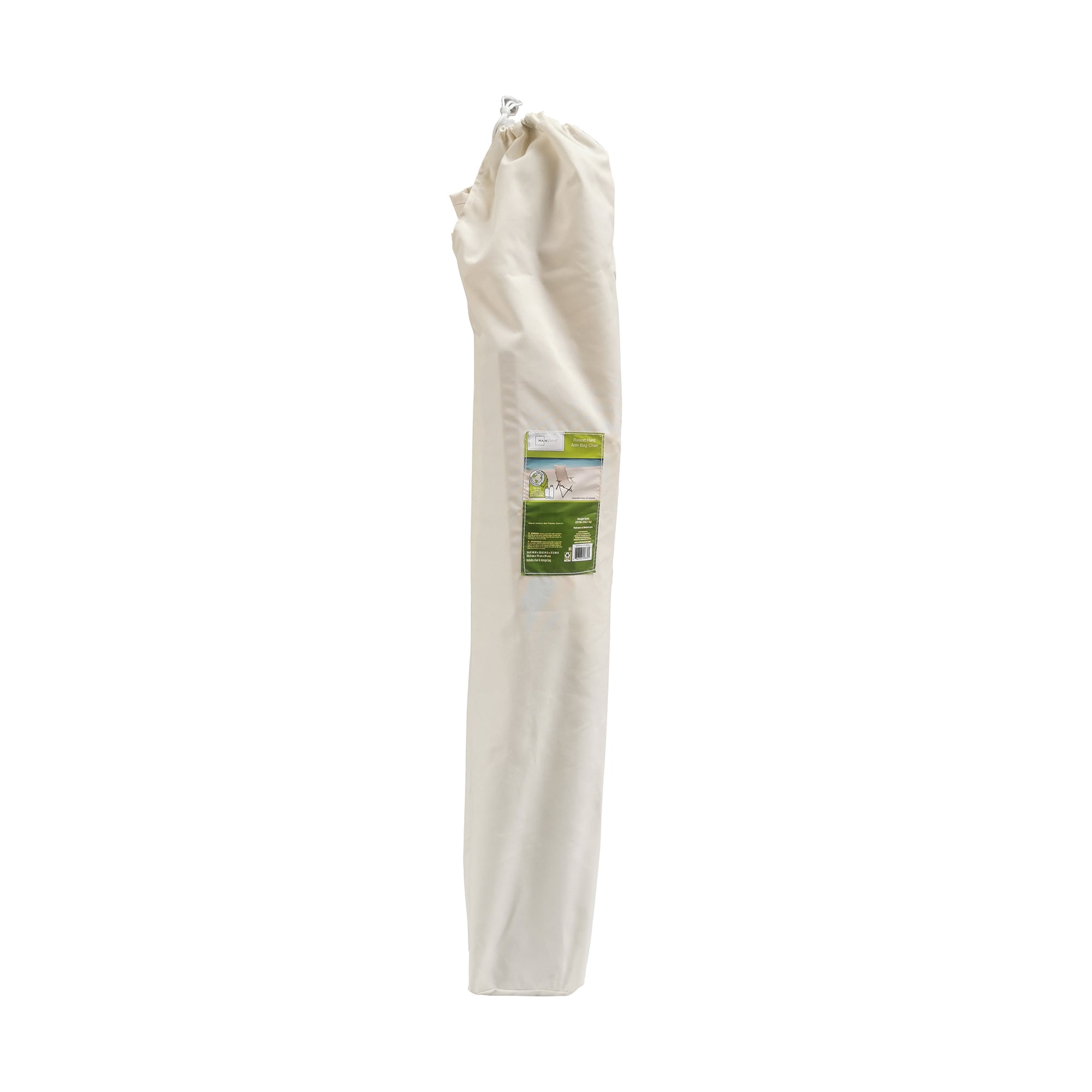 Mainstays Hard Arm Resort Fabric Folding Chair (Beige, 2 Pack) e3ptz