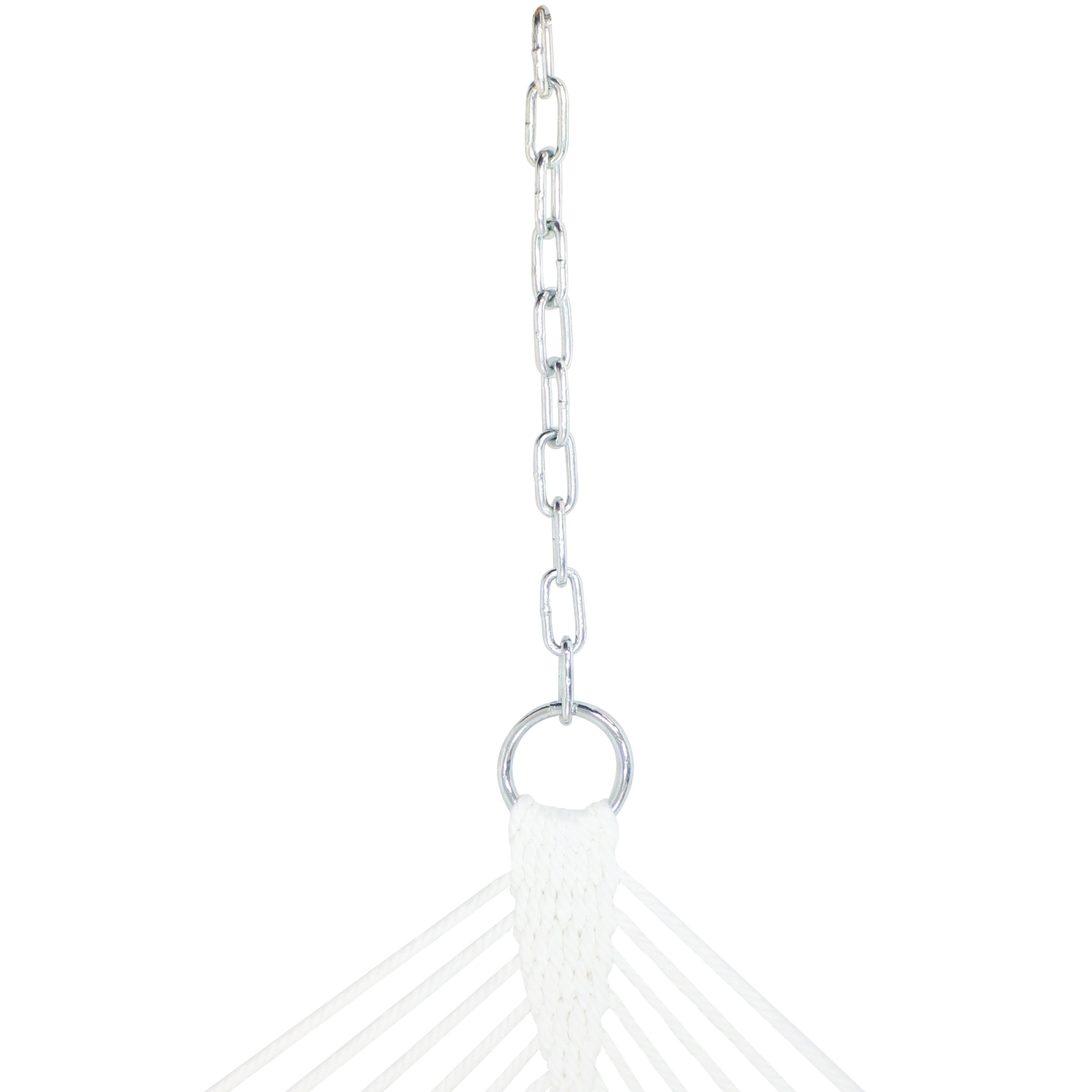 Sunnydaze 2-Person Quilted Polyester Spreader Bar Hammock (Blue and Green, 74 in x 55 in) qhkh5