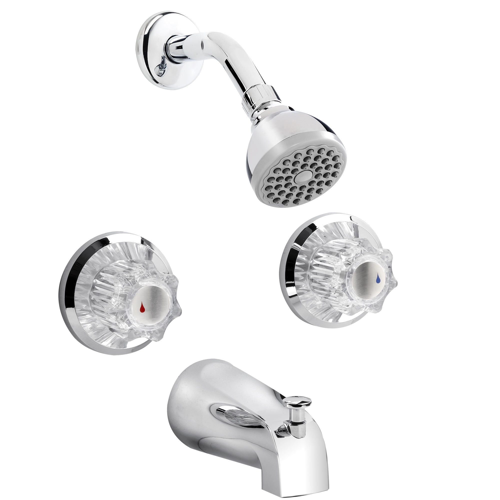 Belanger by Keeney 2-Handle Tub and Shower Faucet Set with Swivel Showerhead (Polished Chrome, 8 in) 8m7v1