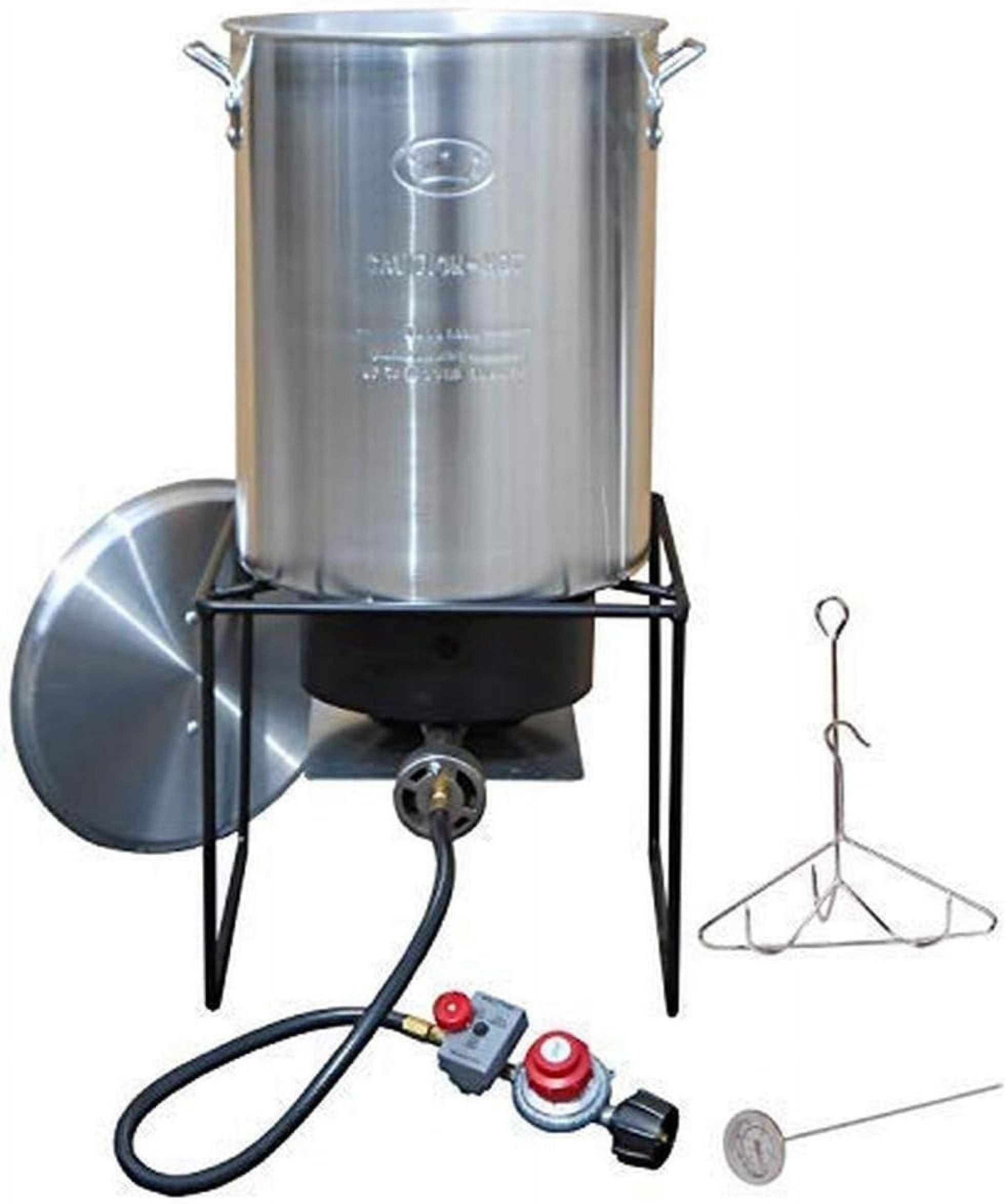 King Kooker Outdoor Propane Turkey Fryer Set with Aluminum Pot (29 qt) 08cyb