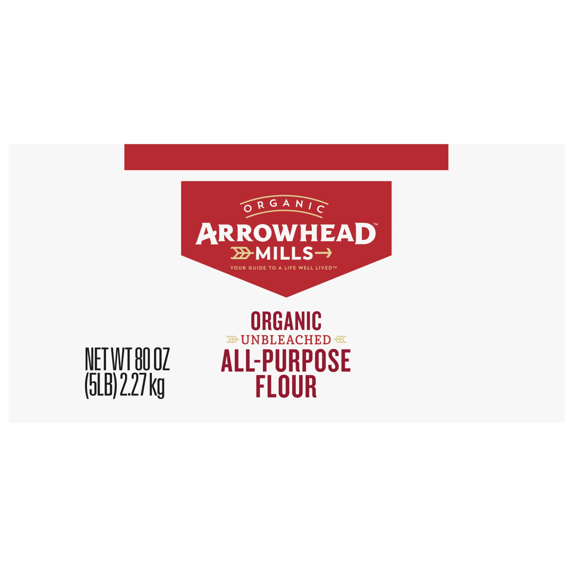 Arrowhead Mills Organic All Purpose Flour, Unbleached Baking Ingredient (5 lb) csw21