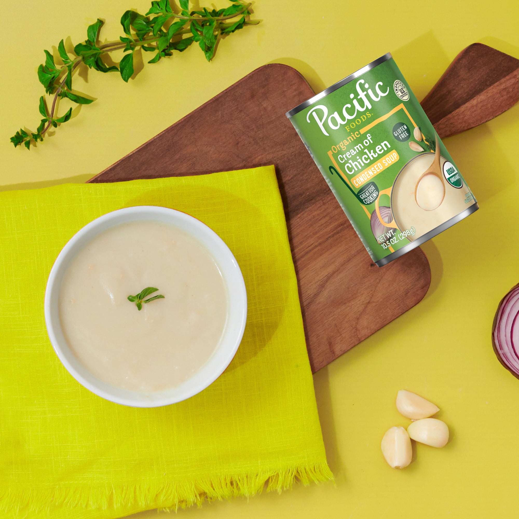 Pacific Foods Organic Cream of Chicken Soup, Savory Condensed Soup (10.5 oz) ym2m4