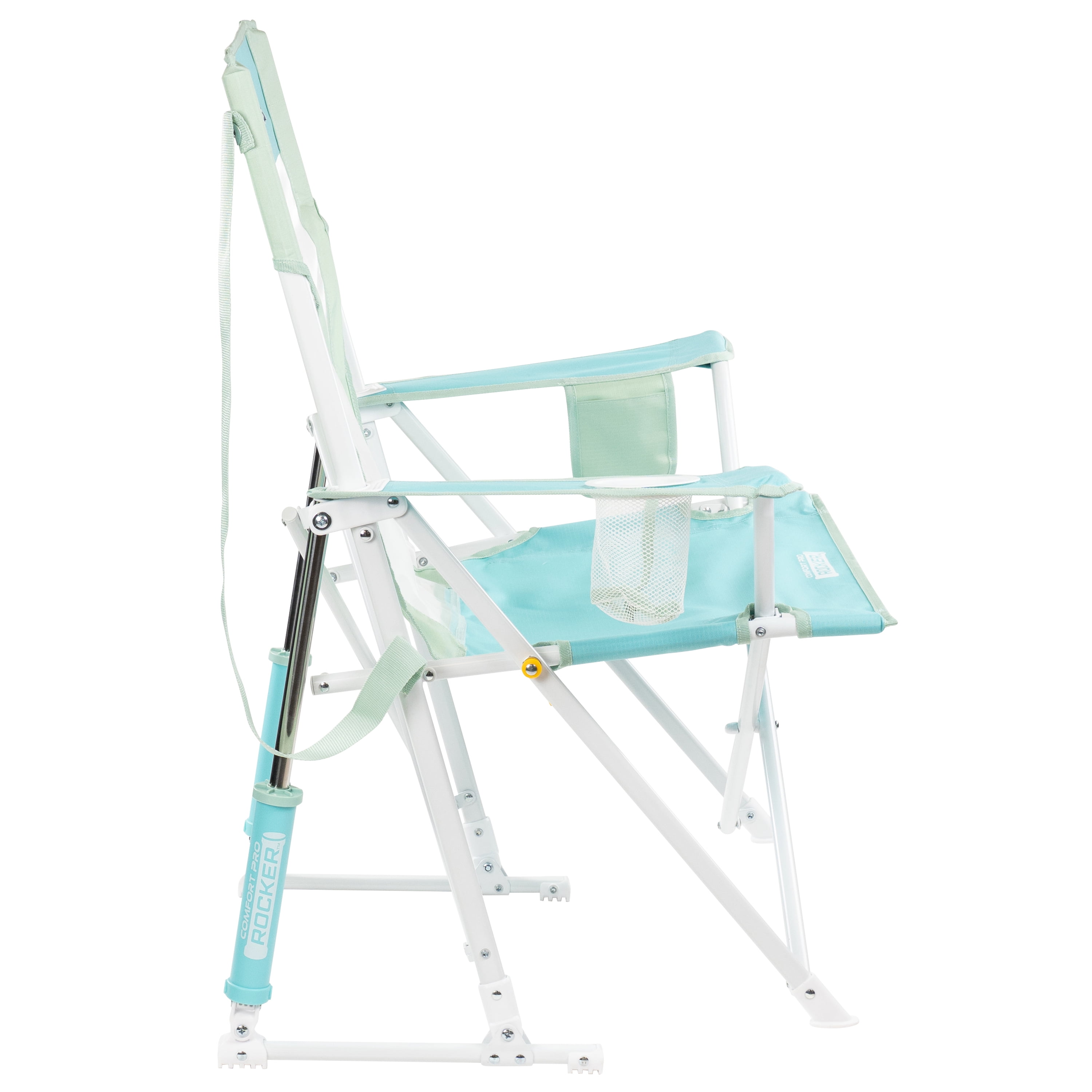 GCI Outdoor Comfort Pro Rocker Camping Chair with Mesh Backrest (Pastel Green, 250 lb Capacity) z2bpm