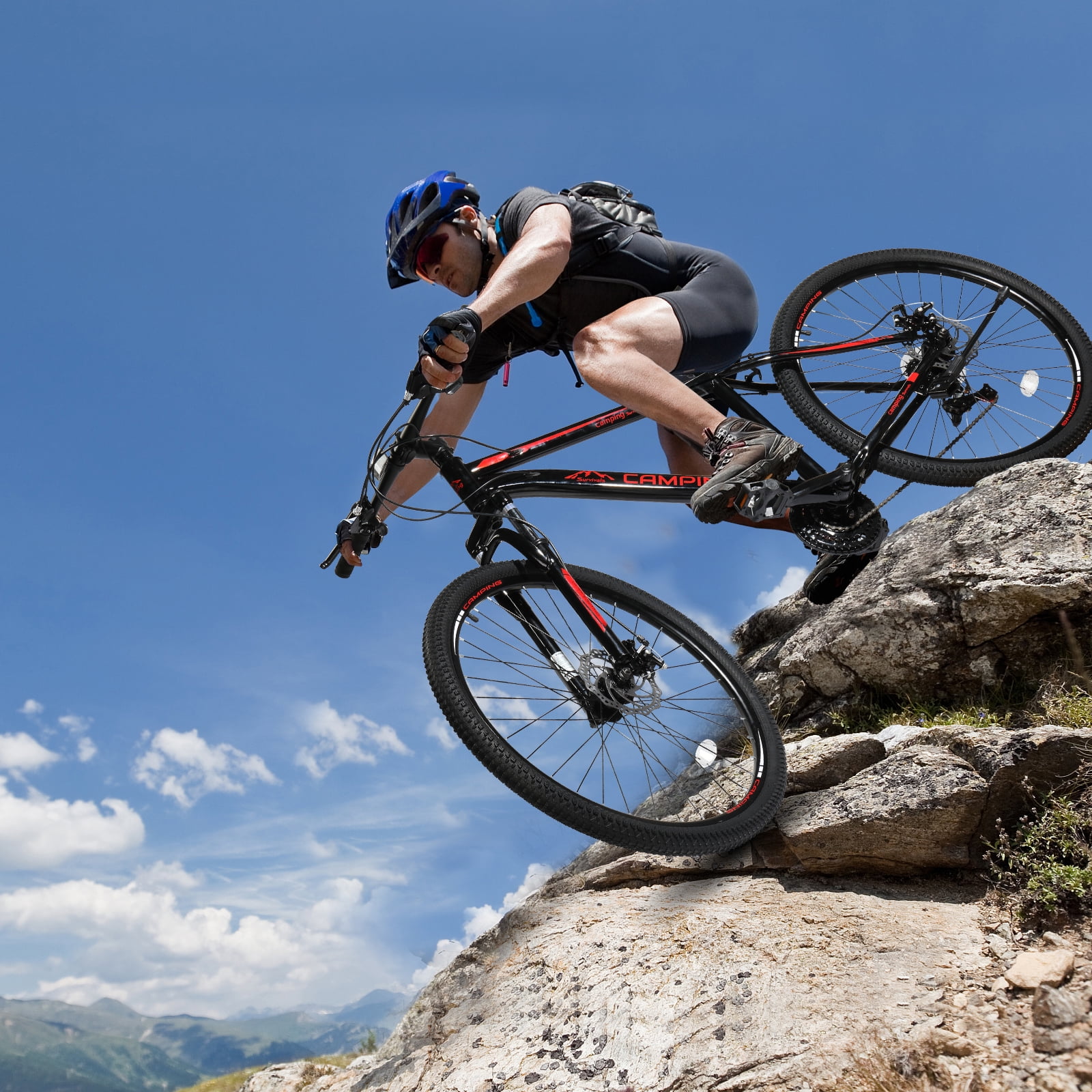Ktaxon 27.5 in Mountain Bike 21 Speed Adult Bicycle (Black, 27.5 in) guzbo