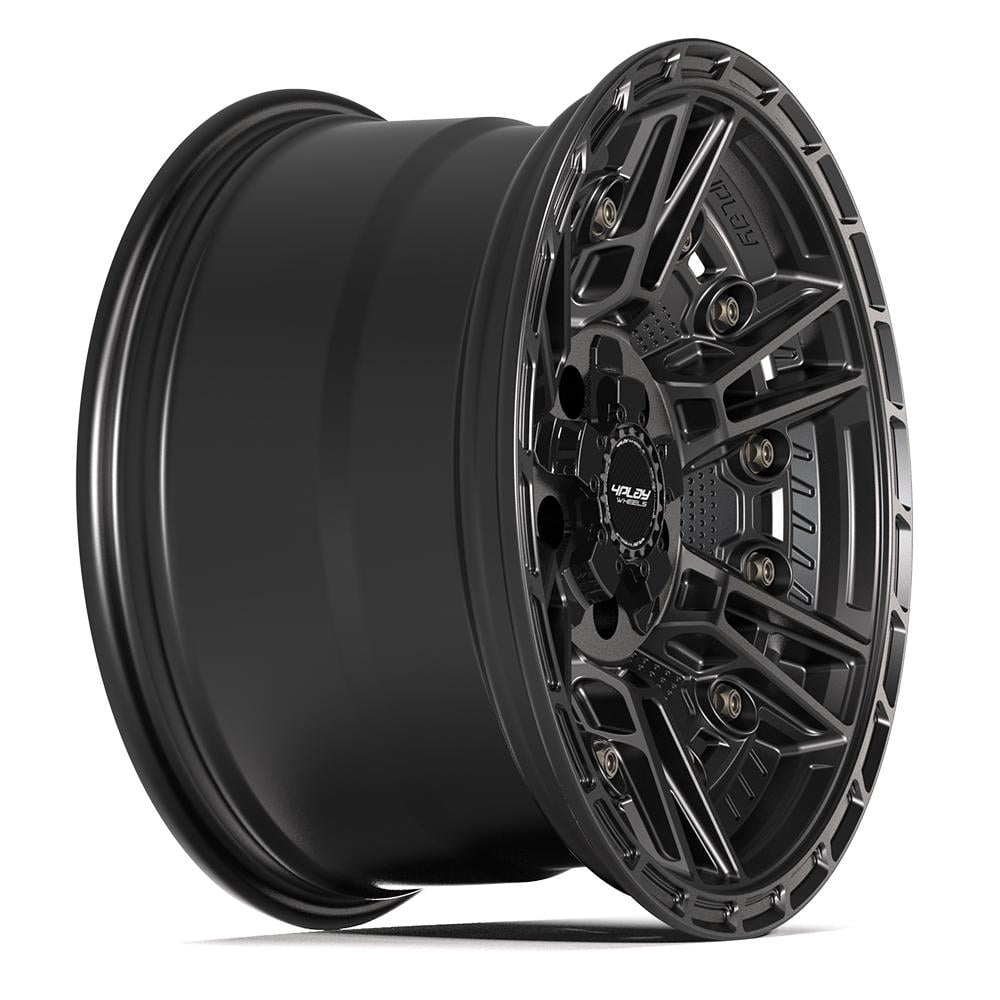 4PLAY Wheels 4PS01 Off-Road Rim Heavy-Duty Performance (Satin Black, 17x9 in) kibp7