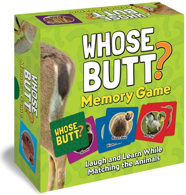Stan Tekiela Whose Butt? Memory Game Interactive Educational Card Set (Hardcover) 20pwt