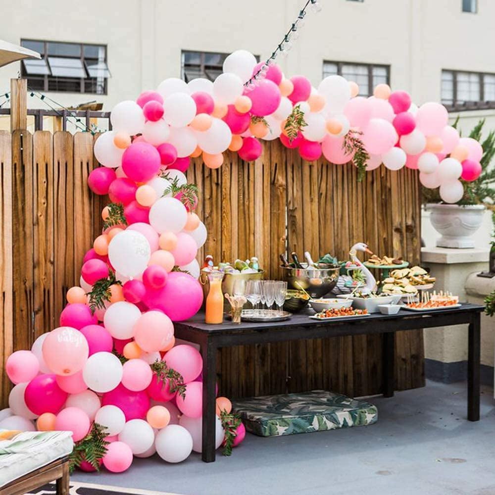 AYUQI Pink Balloon Garland Arch Kit for Wedding Birthday Party Decorations (Pink, 50 Pack) 6w5zn