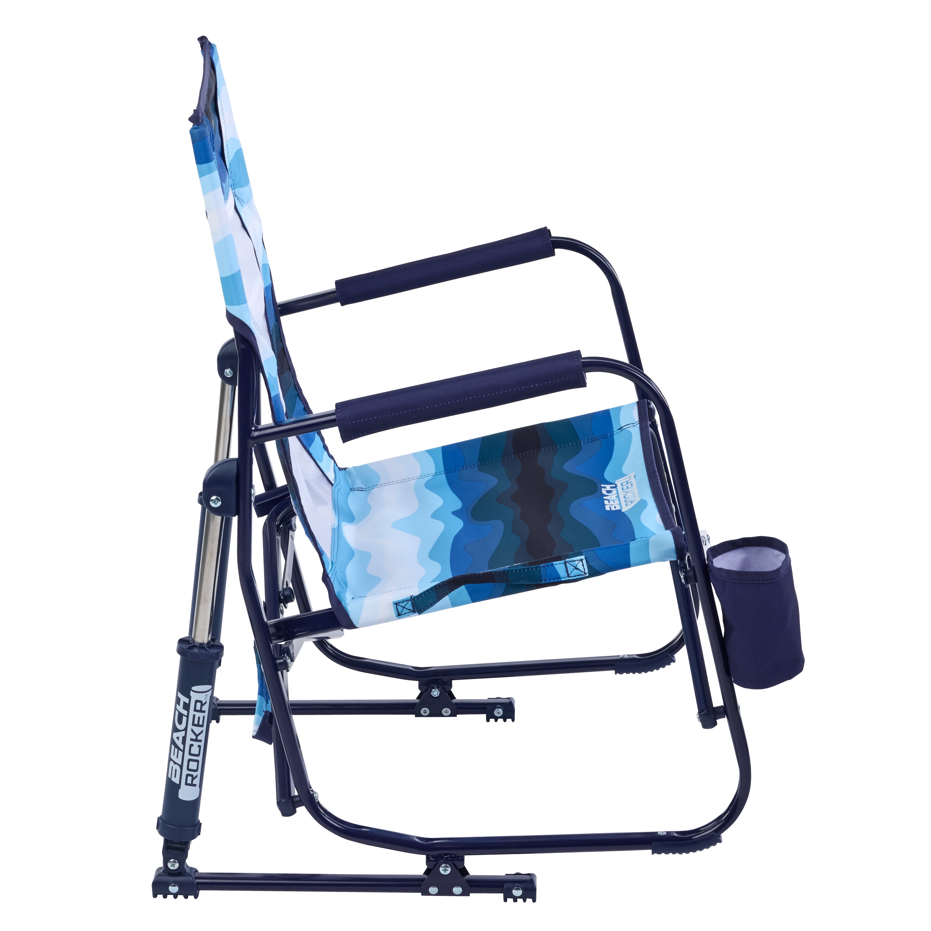 GCI Outdoor Beach Rocker Low Profile Foldable Rocking Chair (Wave Blue, 14.8 in Seat Height) 85whm