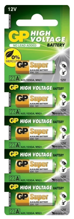 GP Batteries A23 12V Alkaline Replacement Battery (5 Pack) qg16k