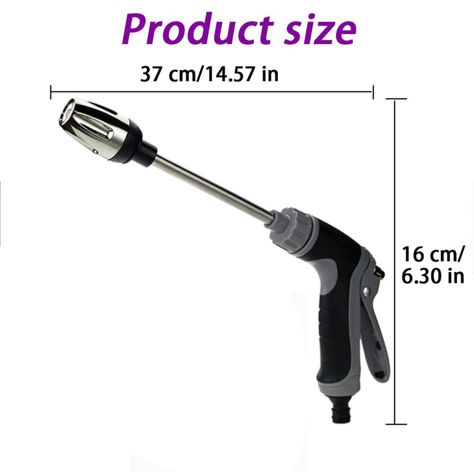 SRVOG Handheld Pressure Washer with Foam Tank, 3 Spray Modes, 360-Degree Rotating Nozzle for Outdoor Cleaning (15 in) xqbdm