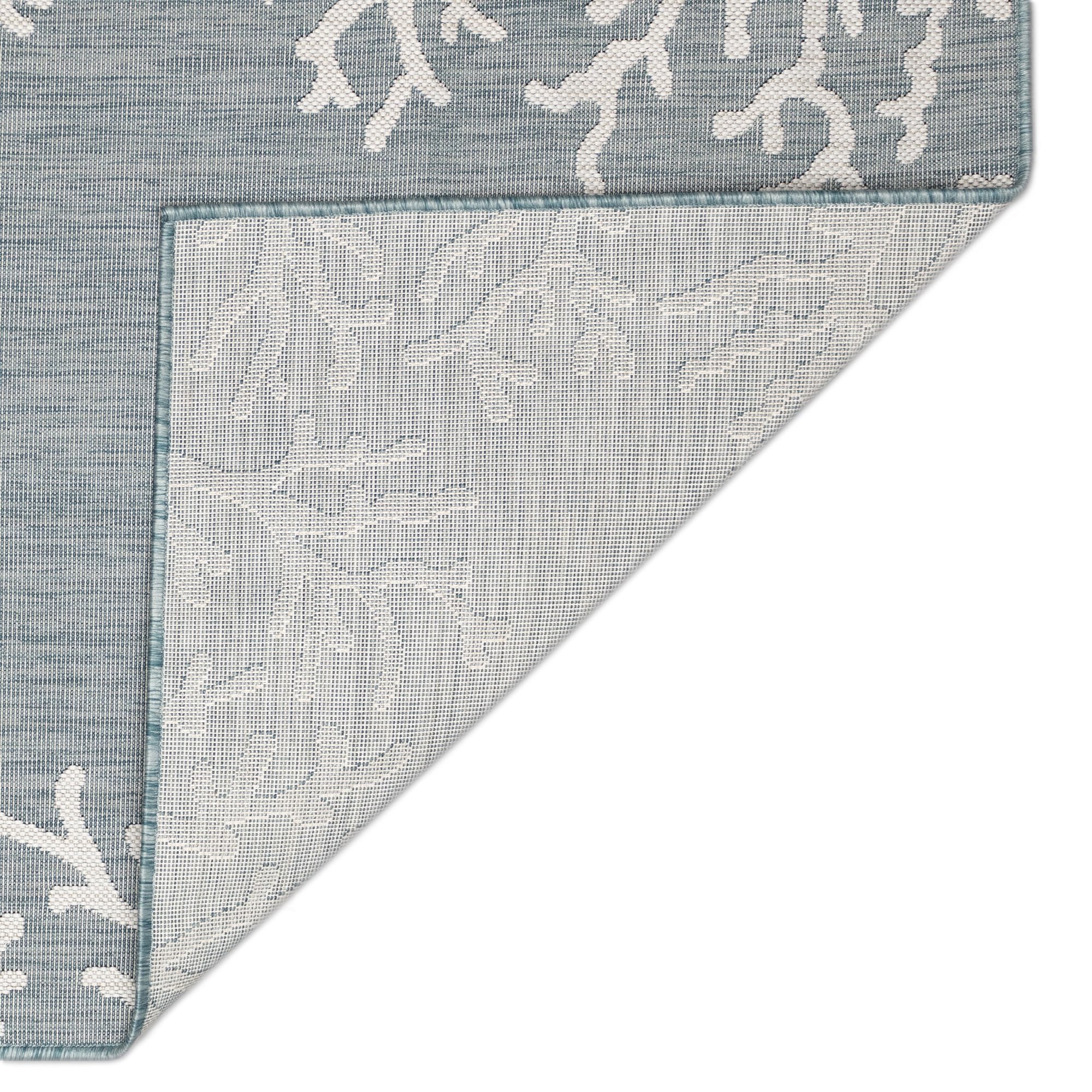 Lush Decor CARMEL Indoor/Outdoor Area Rug Transitional Coastal Border Decorative (Coral Border Aqua, 3.25 ft x 4.92 ft) s7lc5