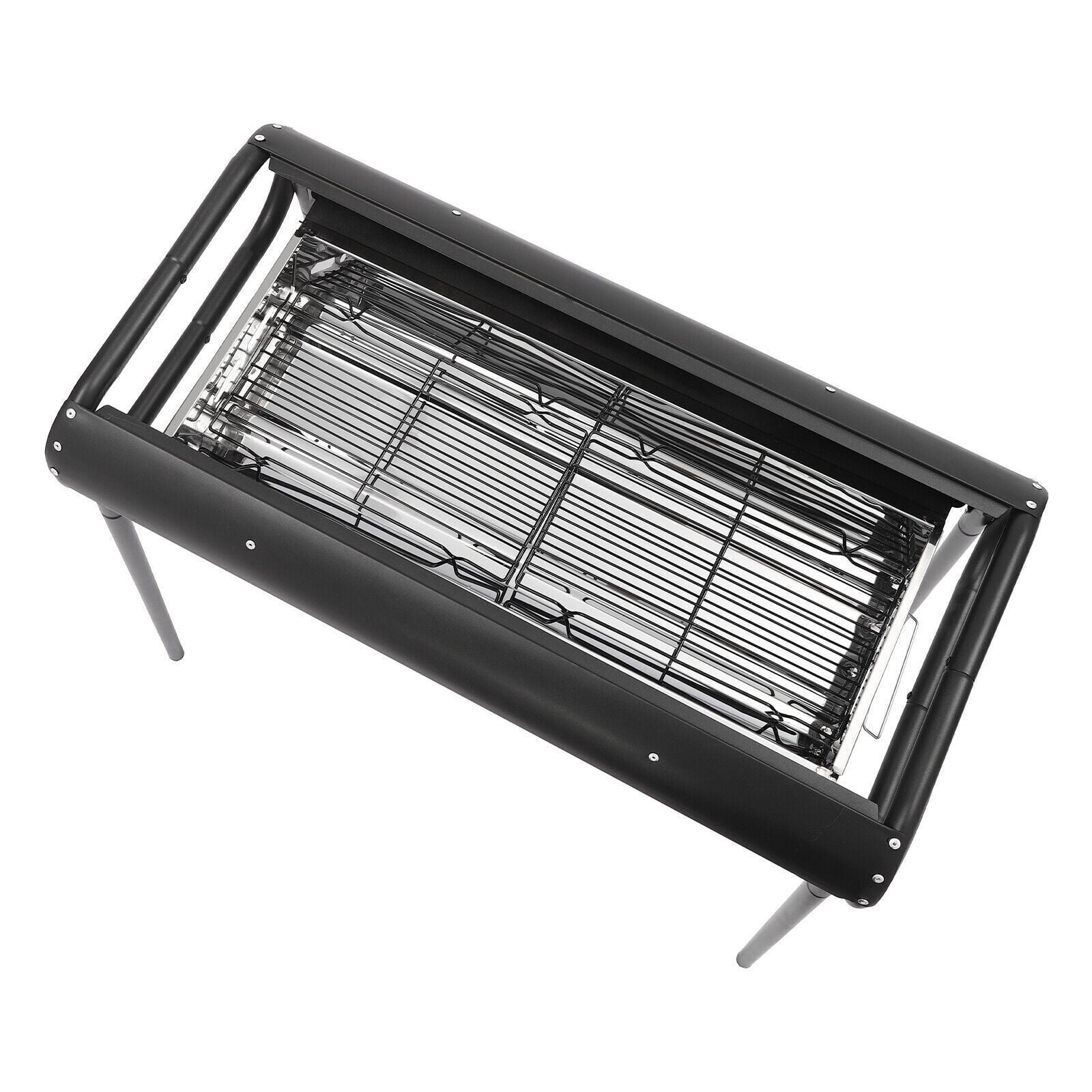 Generic Portable Charcoal Grill Outdoor BBQ Griddle with Detachable Design (Black, 28.74 x 14.57 x 32.28 in) r4s2v