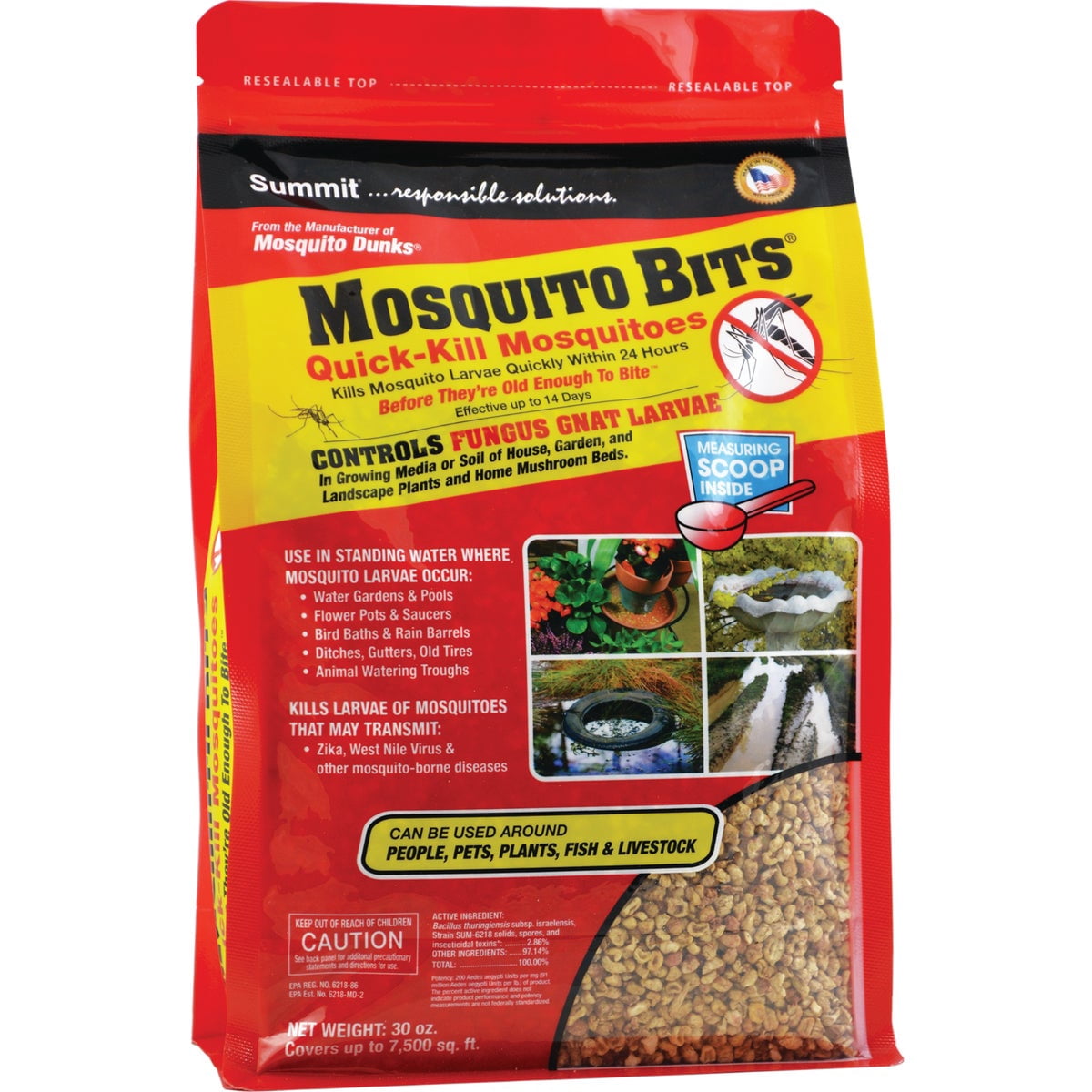 Mosquito Bits Biological Mosquito Control Granules (30 oz, 3 Pack) x0keb