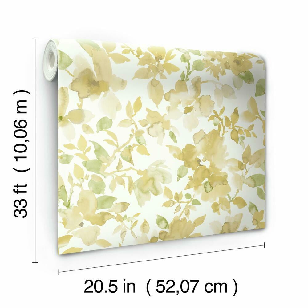 RoomMates Floral Peel and Stick Wallpaper, Removable Self-Adhesive Wall Decor (Light Pink, 28.18 sq ft) 01qoa