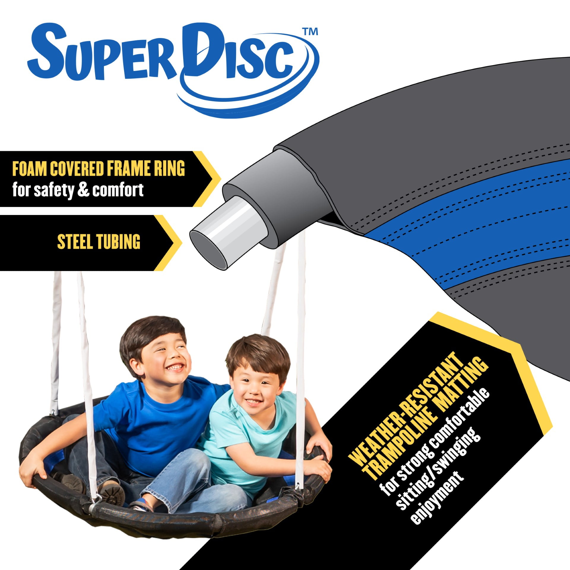 XDP Recreation Surf N Swing Set with Wave Slide, Super Disc Swing, and Stand-R-Swing (Blue, 179 in x 102 in x 74 in) p31vo