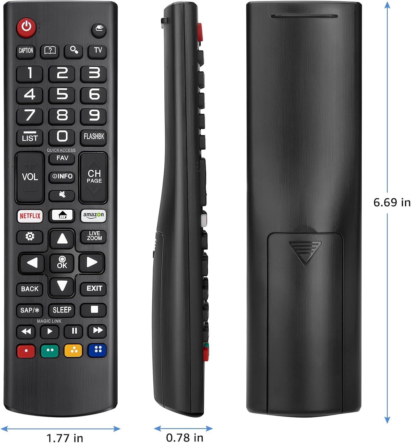 ANFCSMO Universal Replacement Remote Control for LG Smart TV with Netflix and Prime Video Shortcut Buttons (Black) pawfm