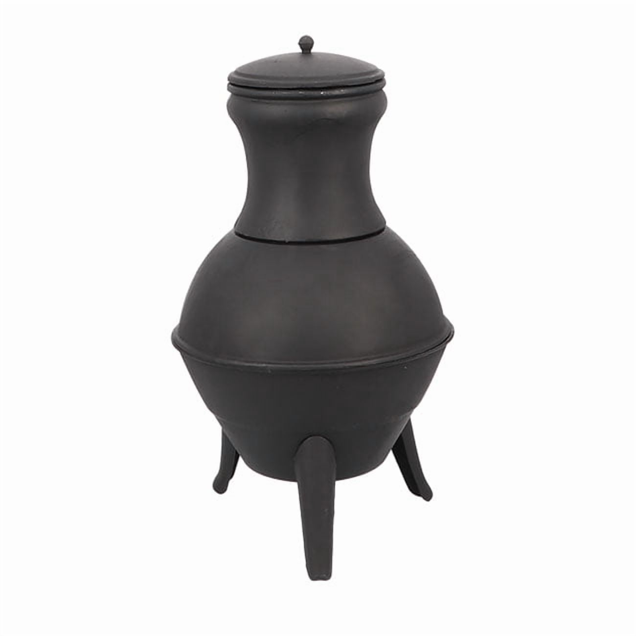 Esschert Design Outdoor Terrace Heater, Portable Patio Warming Fire Pit (Black, 14 in x 14 in x 25 in) co7uw