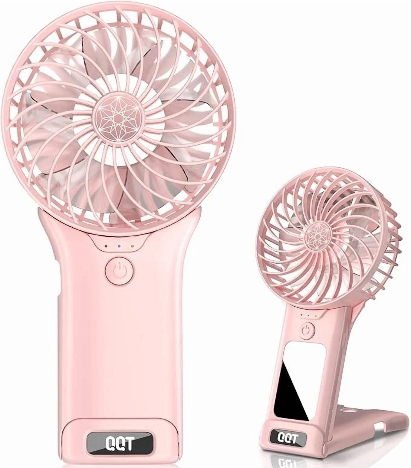 VAULT Portable Mini Handheld Fan Rechargeable Personal Pocket Cooling Device (Black, 1 Pack) g8c54