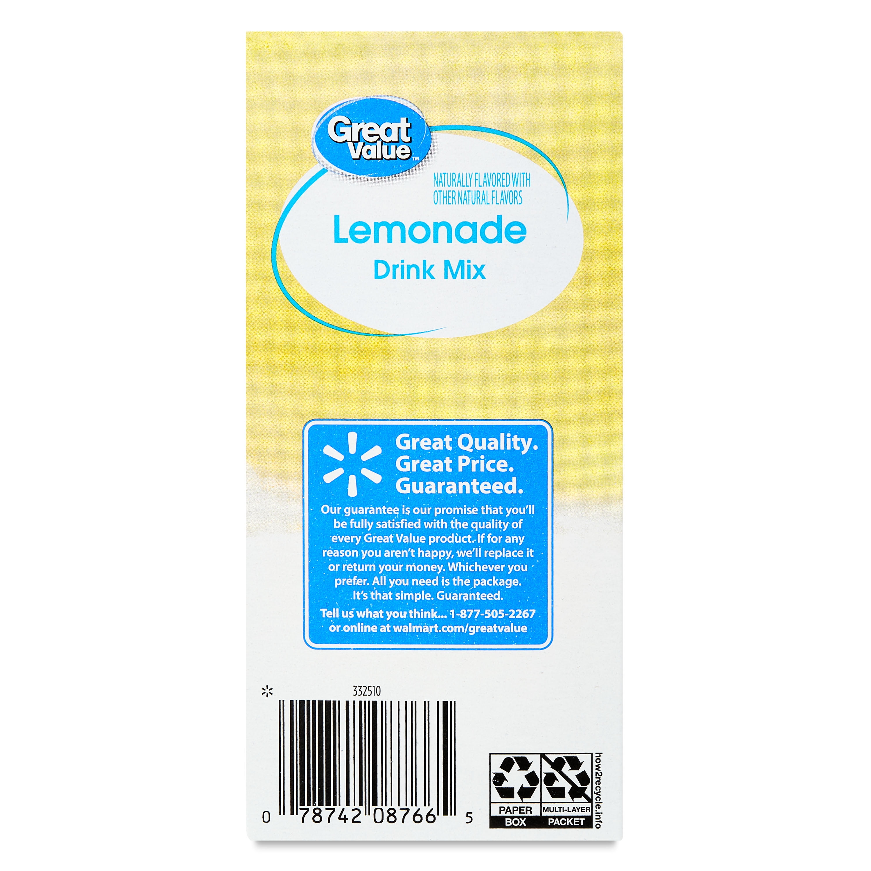 Great Value Lemonade Liquid Drink Mix, Sugar-Free, Refreshing Citrus Flavor (6 Count, 0.53 oz) c4df7