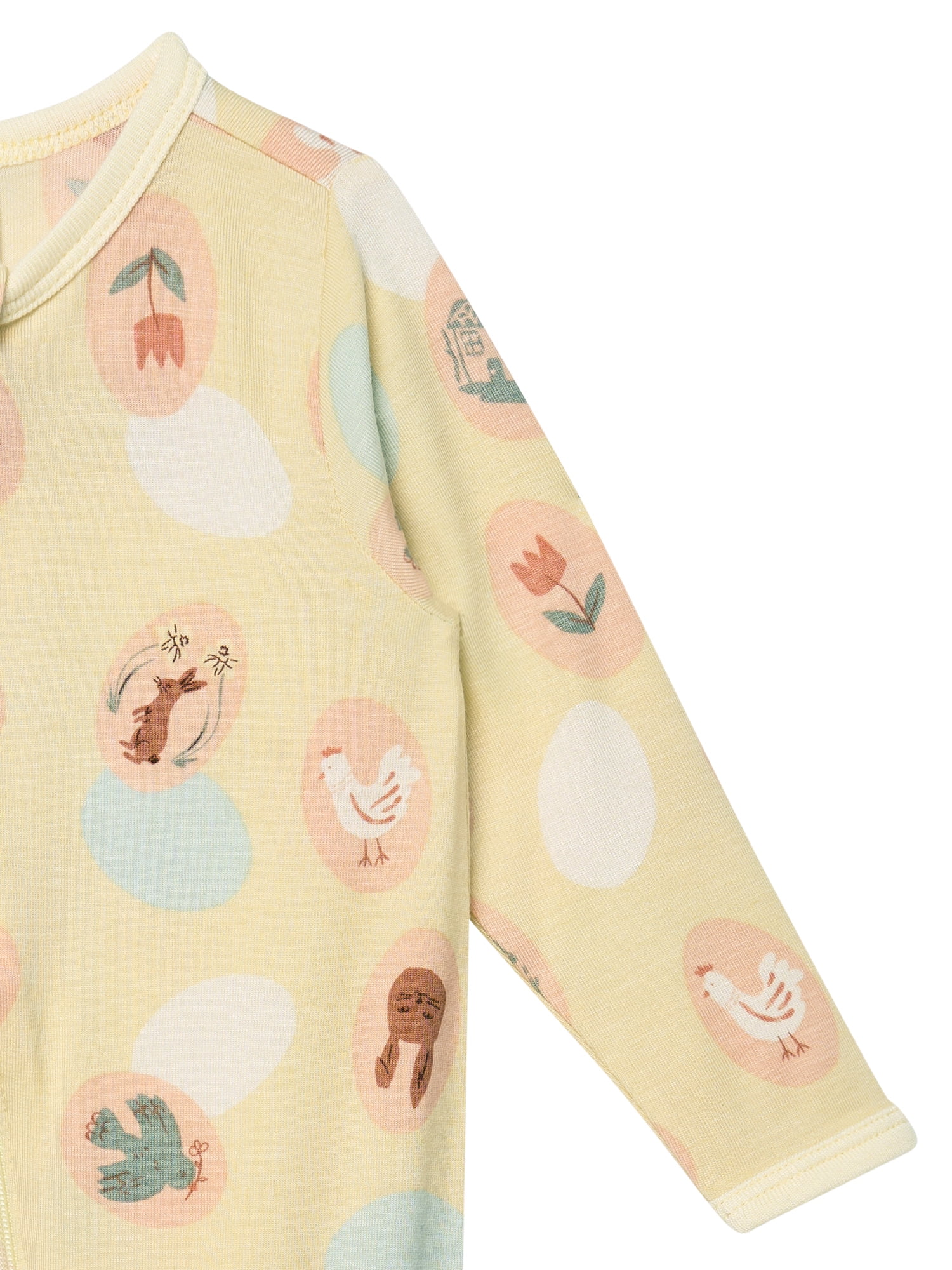 Modern Moments by Gerber Baby Viscose Footed Pajamas Two-Way Zip Sleep 'N Play (Neutral, 6-9 Months) yax6j