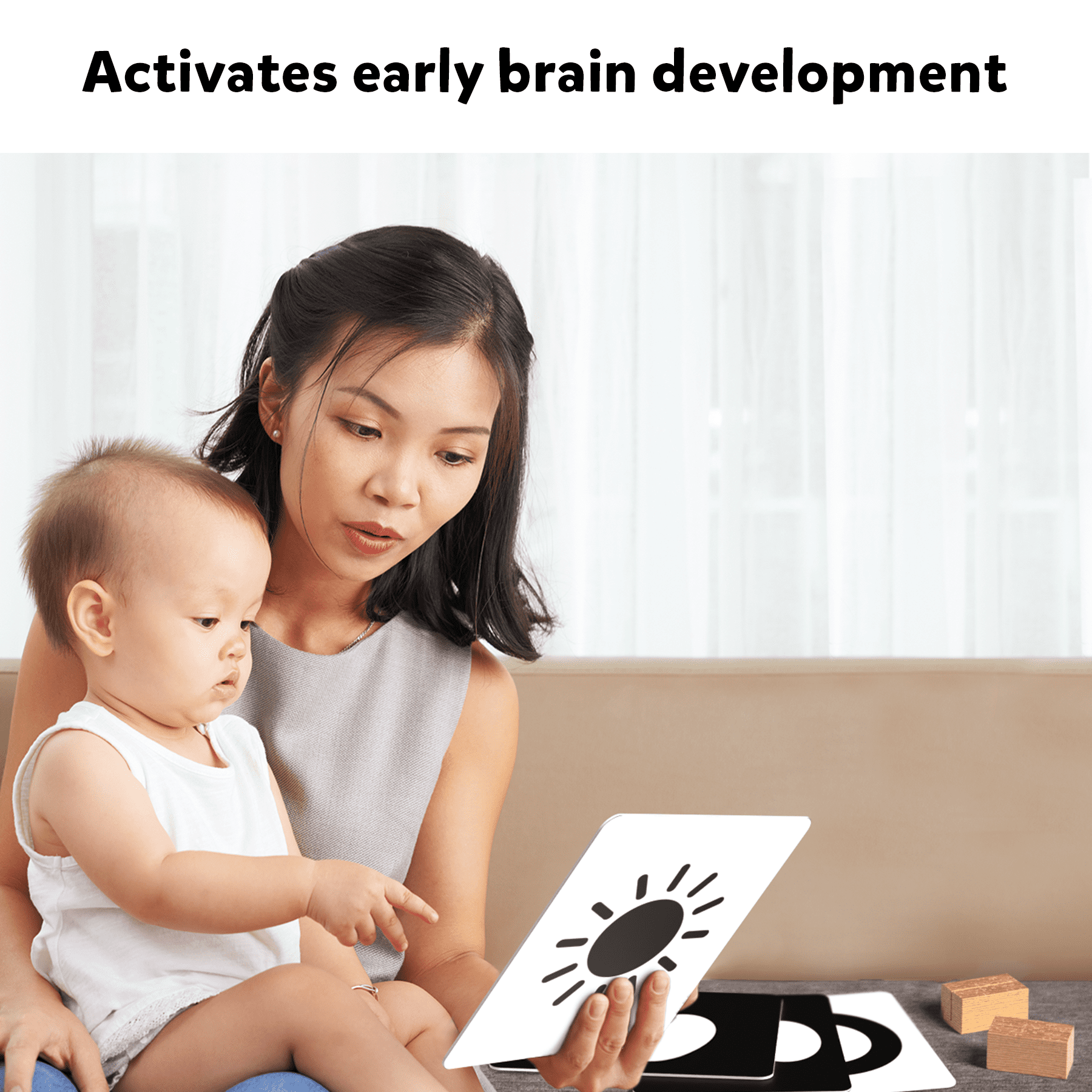 Skillmatics High Contrast Visual Stimulation Flash Cards for Infants (Black and White, 5.1 in x 5.9 in) k6v36