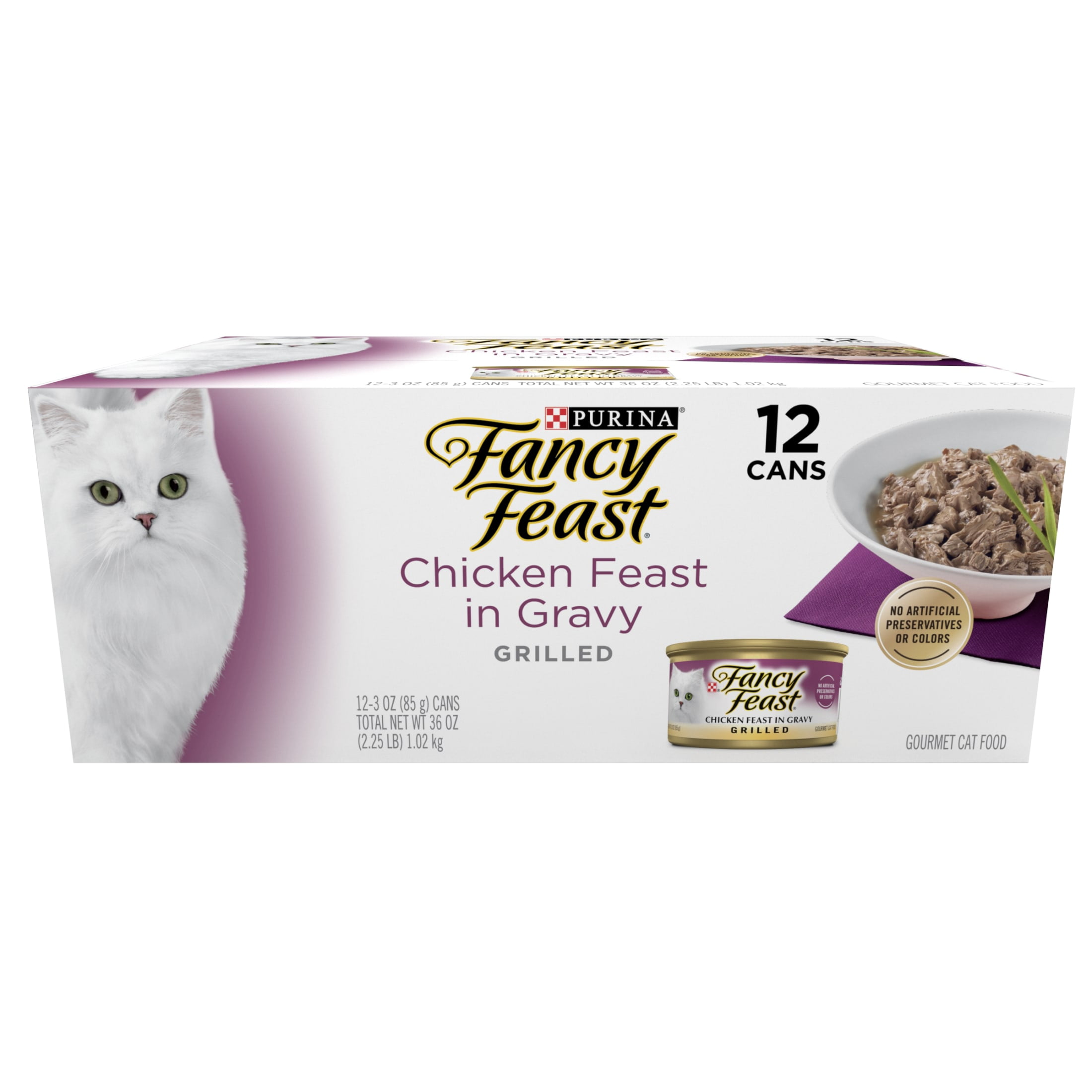 Fancy Feast Grilled Chicken Feast Wet Cat Food (Savory Gravy, 3 oz) 1iu65