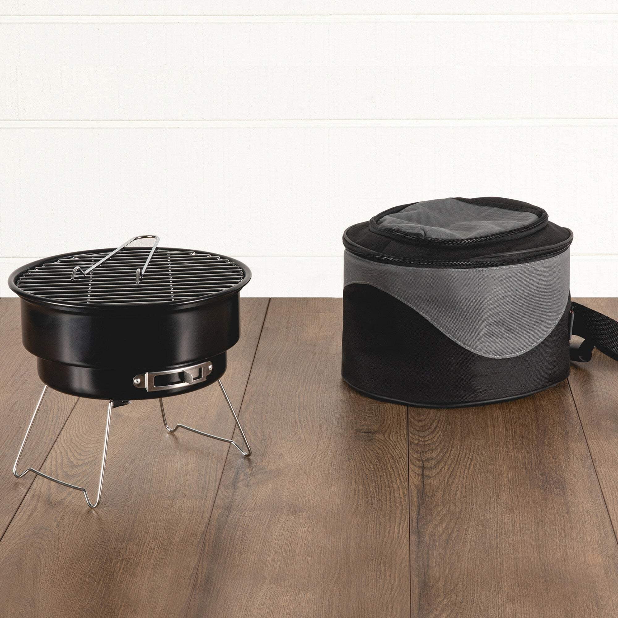 Oniva Caliente Portable Charcoal Grill and Cooler Tote (Black, 12 in x 12 in) tlda2