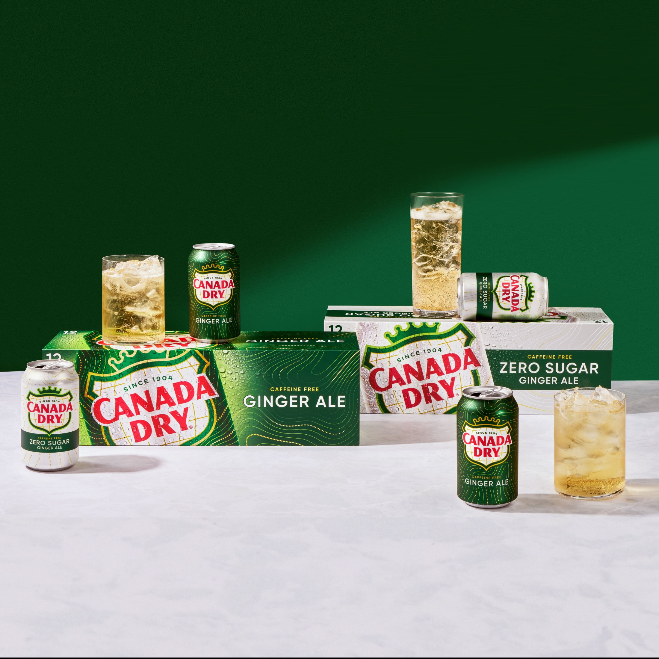 Canada Dry Ginger Ale Zero Sugar Soda, Caffeine Free, Refreshing Carbonated Beverage (12 fl oz, 12 Pack) cscmh