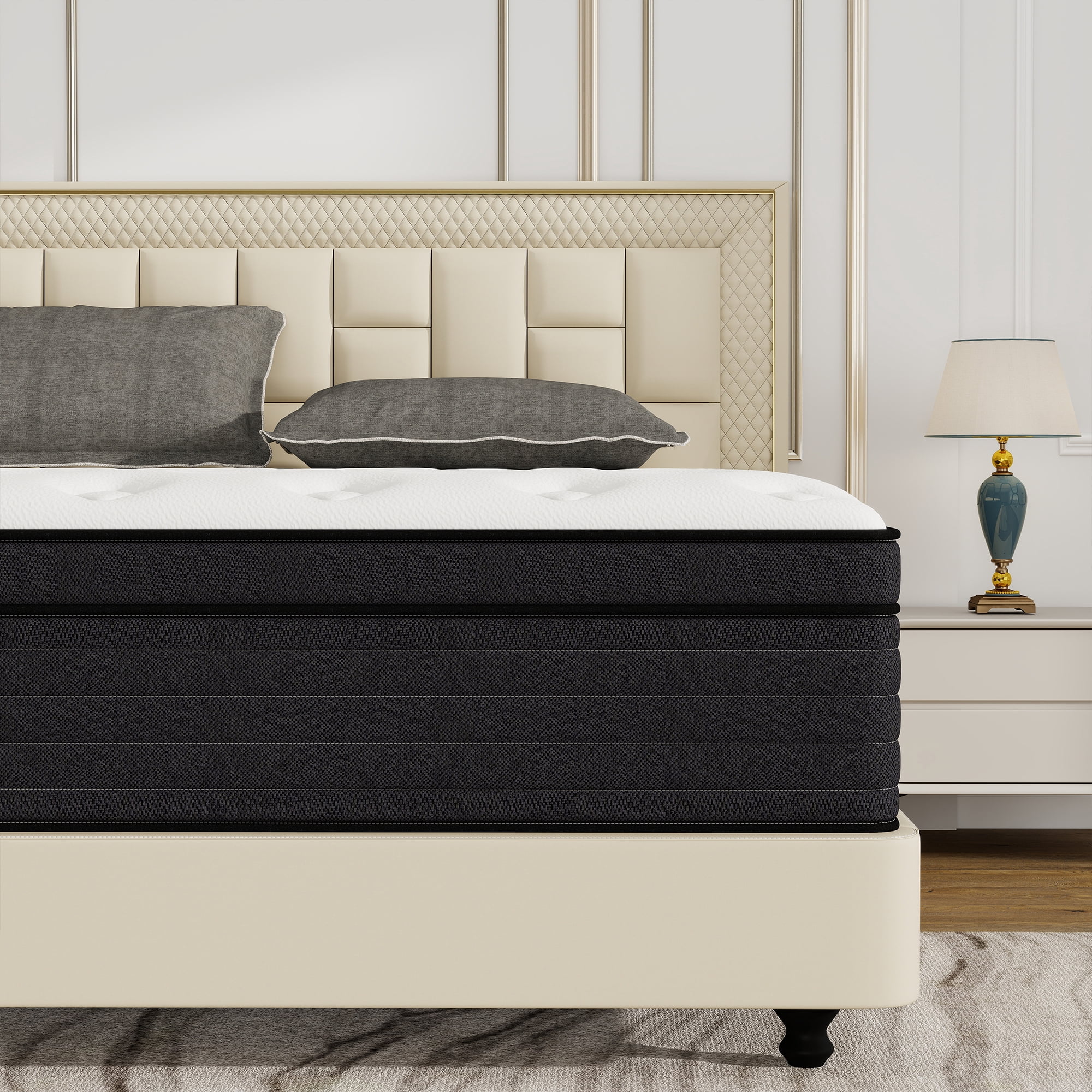 Yilicy 12 inch Queen Mattress, Gel Memory Foam & Spring Hybrid Medium Comfort Mattress (Queen, 12 in) hngg0