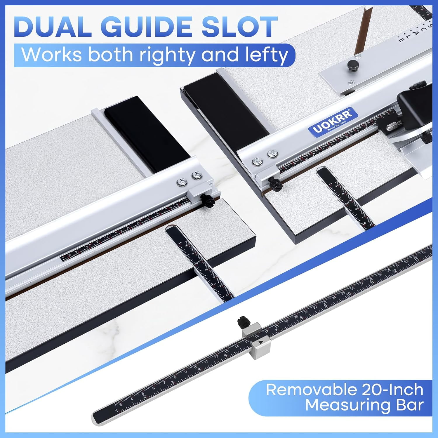 UOKRR 32-inch Compact Mat Cutter with 45-Degree Bevel and Straight Cutting Heads for Picture Framing (32 in) yyekd