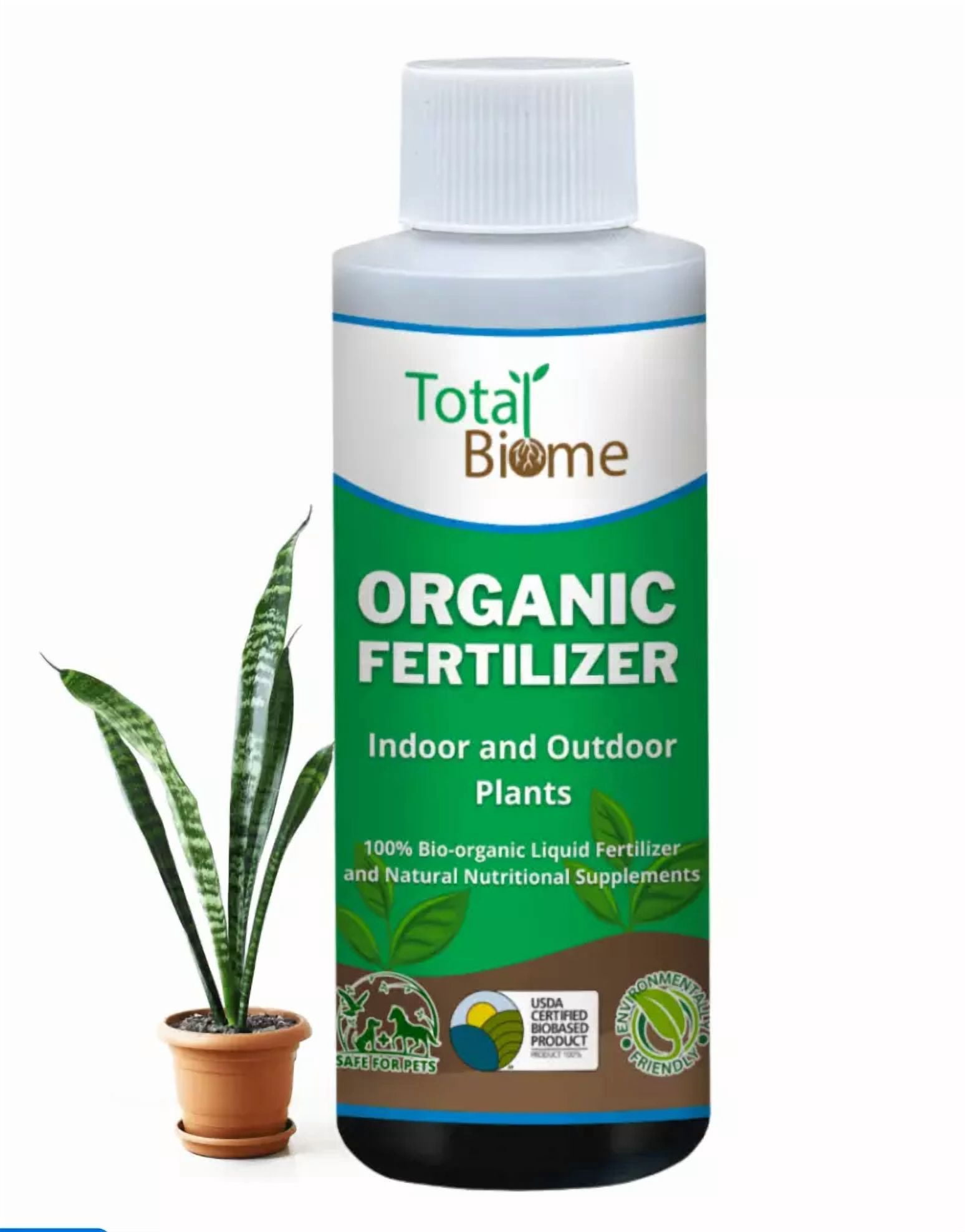 FLINT Total Biome Organic Plant Food for Indoor and Outdoor Plants (4.23 fl oz) jqng5