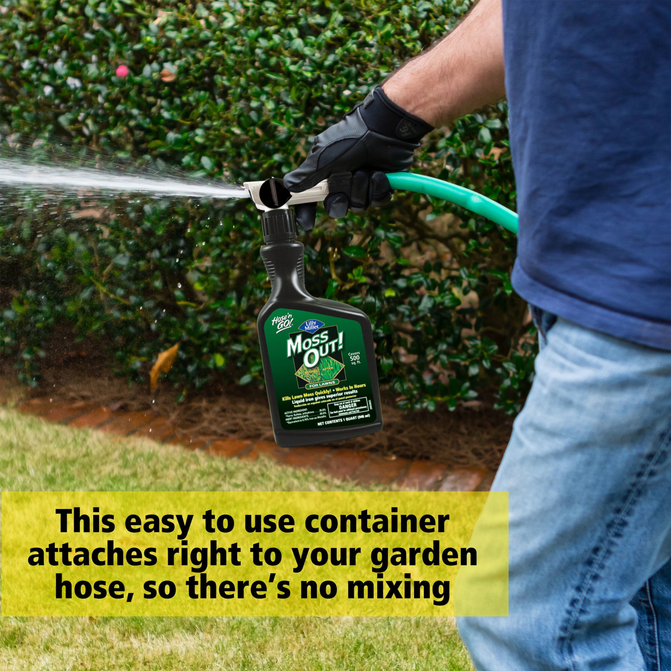 Lilly Miller Moss Out! Lawn Herbicide Treatment, Fast-Acting Moss Control (32 oz) uqtsy