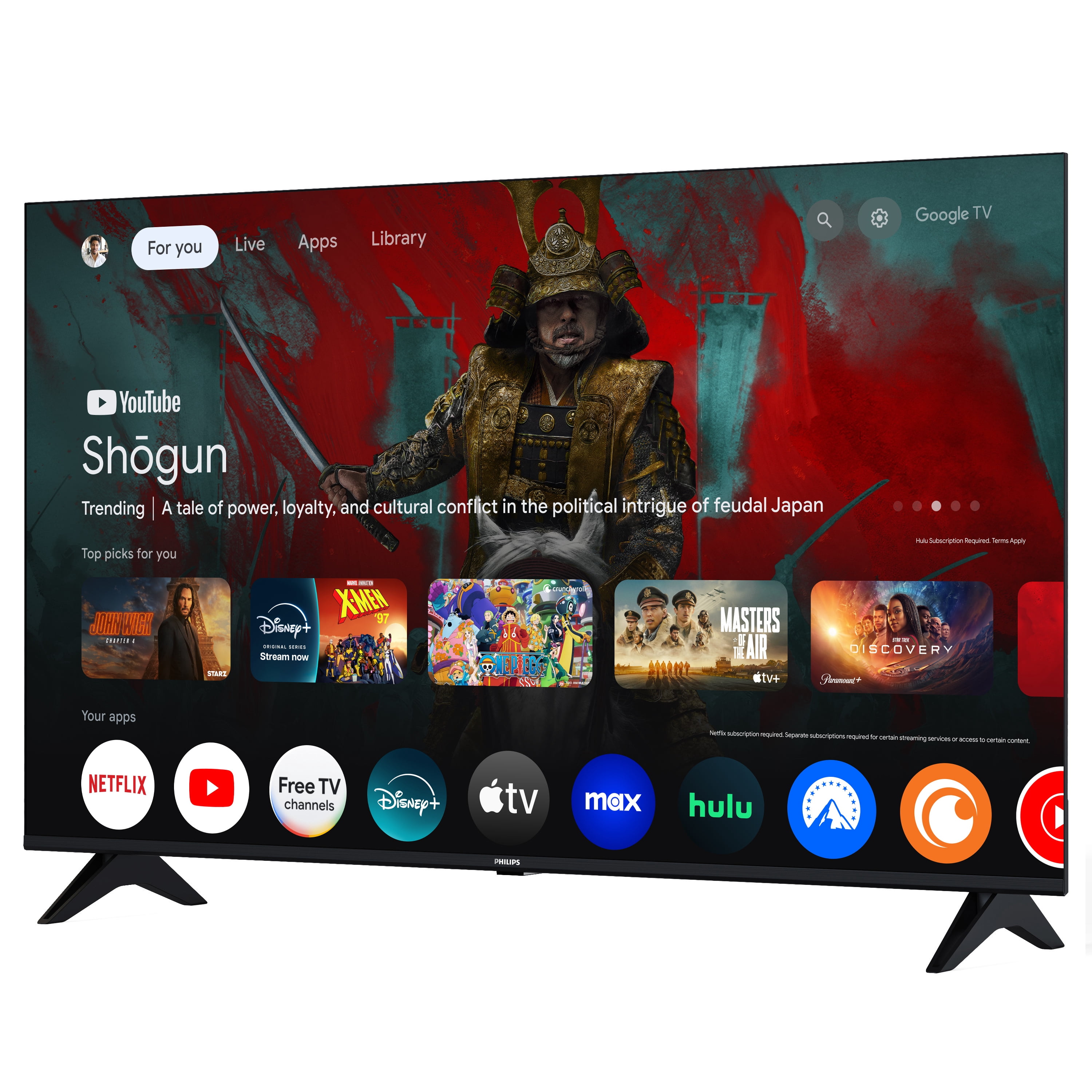Philips 43-inch 4K Ultra HD Smart LED TV with Google TV (43PUL7652/F7) drm5s