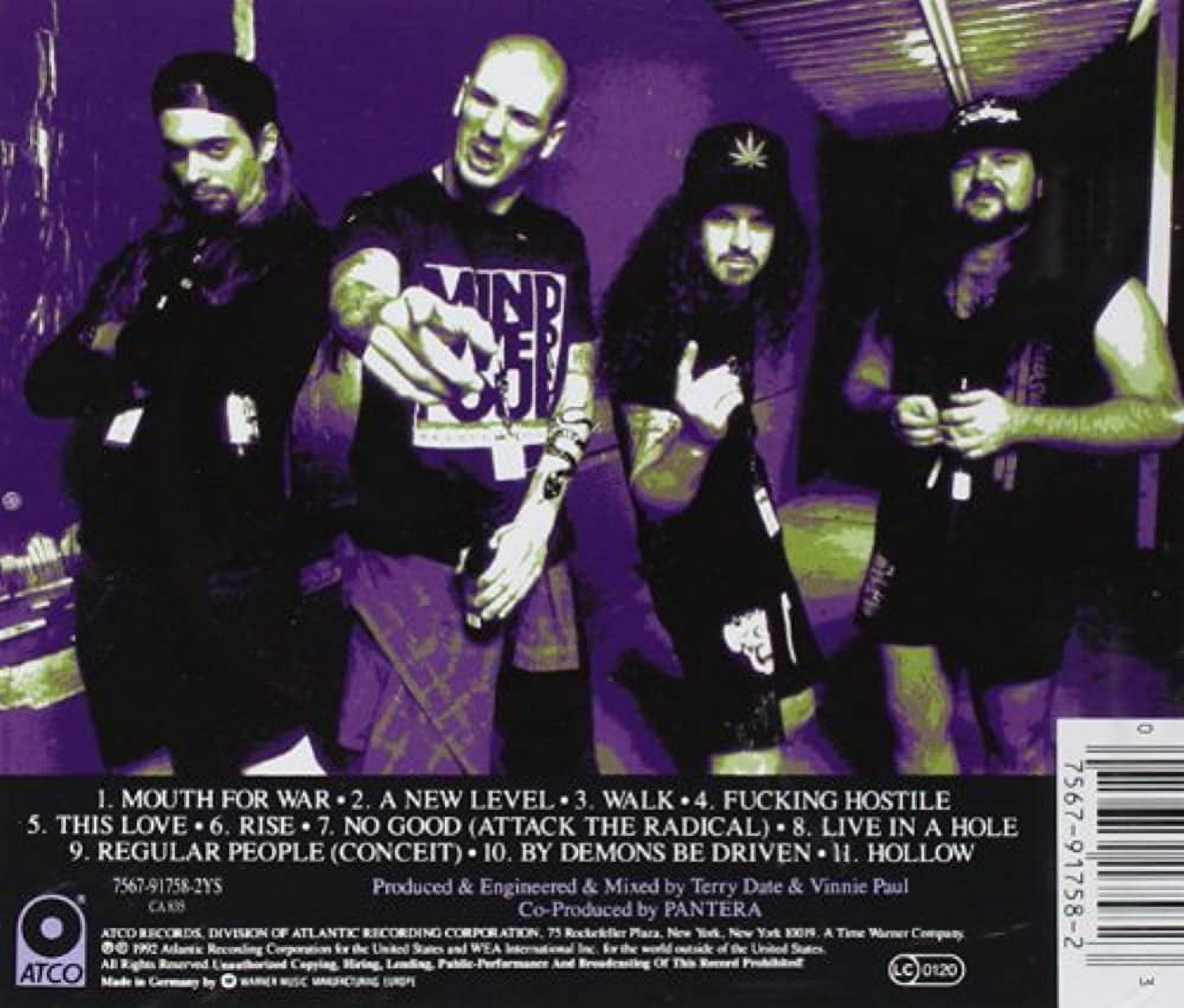 Atlantic Pantera Vulgar Display of Power Heavy Metal Music Audio CD (Standard Edition) bislm