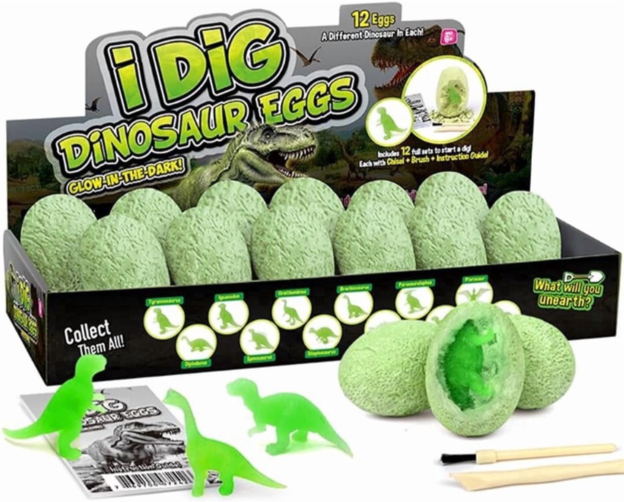 Piano Potato Glow in the Dark Dinosaur Dig Kit (12-Pack, Multi-Color) r7zu7