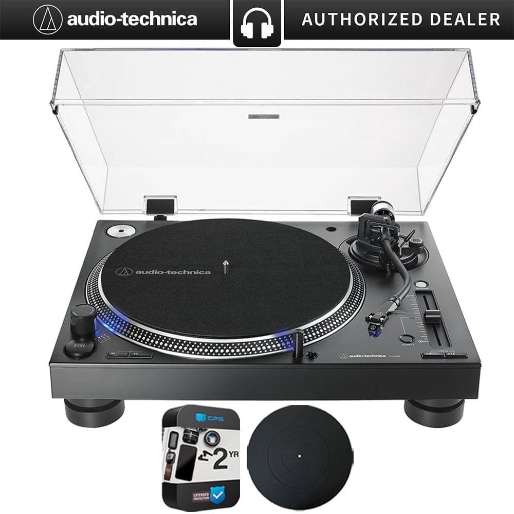 Audio-Technica AT-LP140XP Direct-Drive Professional DJ Turntable (Black, 12 in Platter Mat) 1p39u