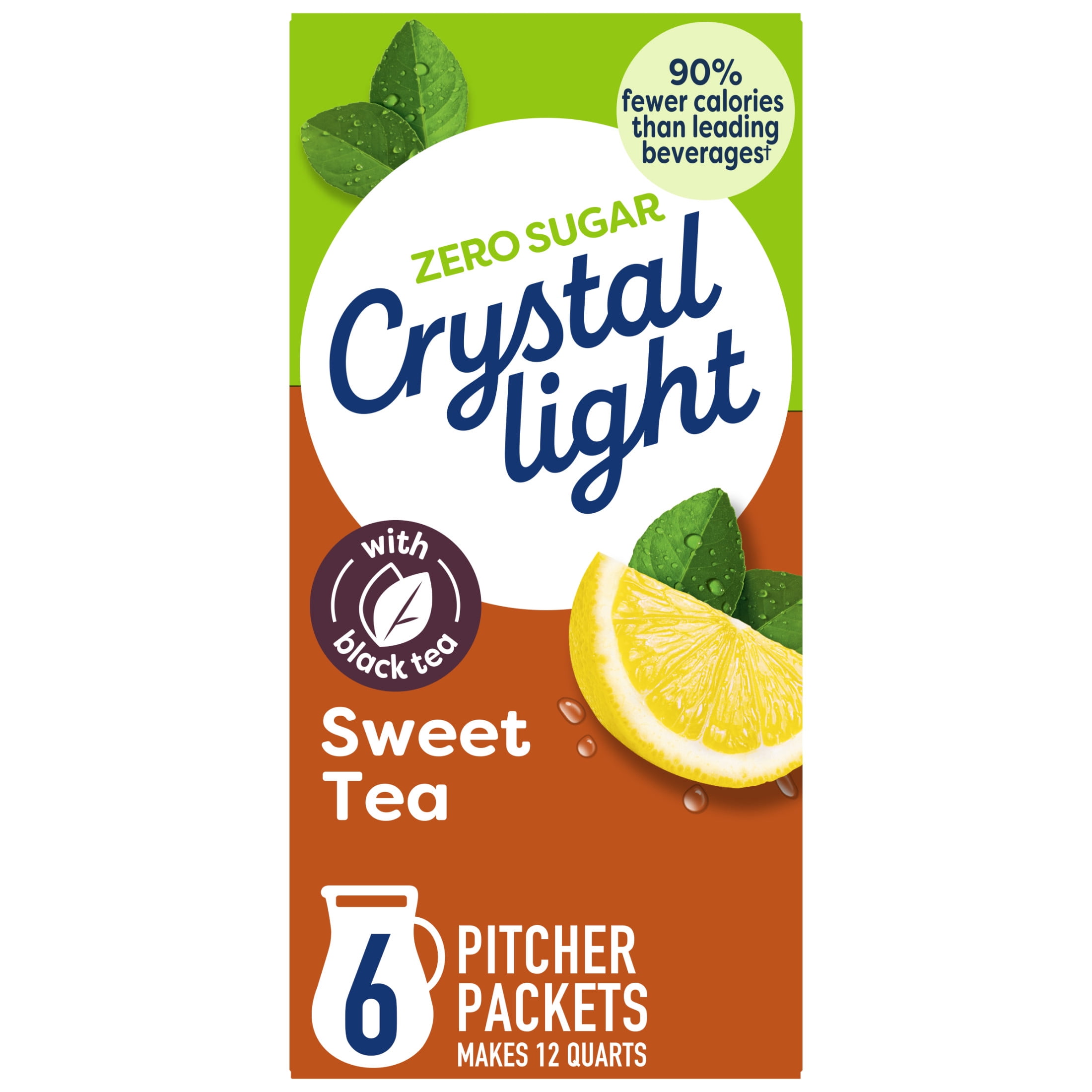 Crystal Light Sweet Tea Powdered Drink Mix, Low Calorie Refreshment (2 Pack, 1.56 oz) fr702